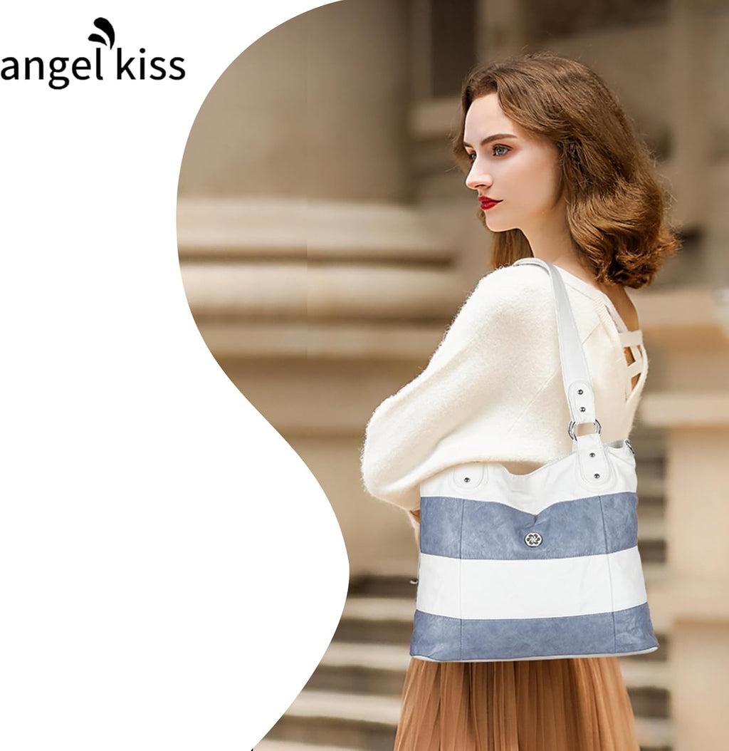 Chic Multi-Color Striped  Hobo Purse - Versatile Crossbody & Shoulder Bag for Women