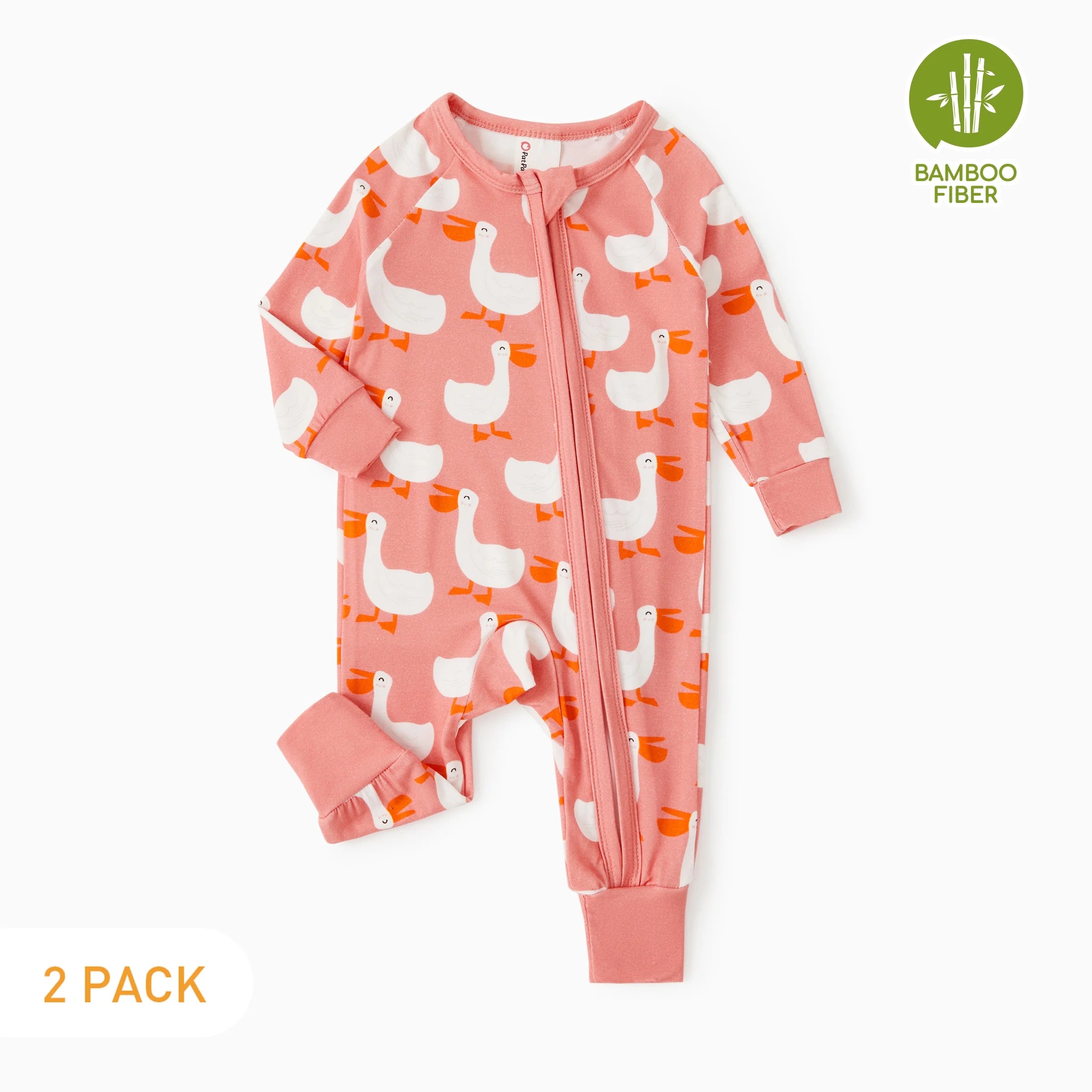Baby Girl Clothes Unisex Viscose from Bamboo Footless Zip Sleepwear Long Sleeve Snug Fit Baby Pajamas for Newborn Infant Boys Girls Baby Gifts Sleeper 2Pack,0-3 Months