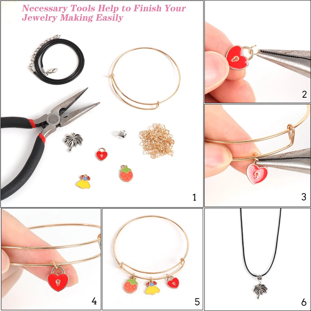 Jewelry Making Kit for Girls - Complete Bangles and Bracelets Set with Plier and Gift Box