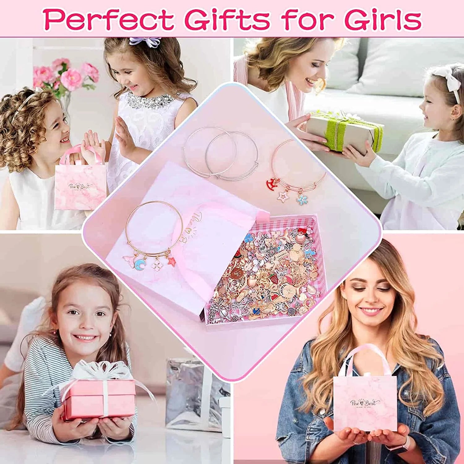 Jewelry Making Kit for Girls - Complete Bangles and Bracelets Set with Plier and Gift Box