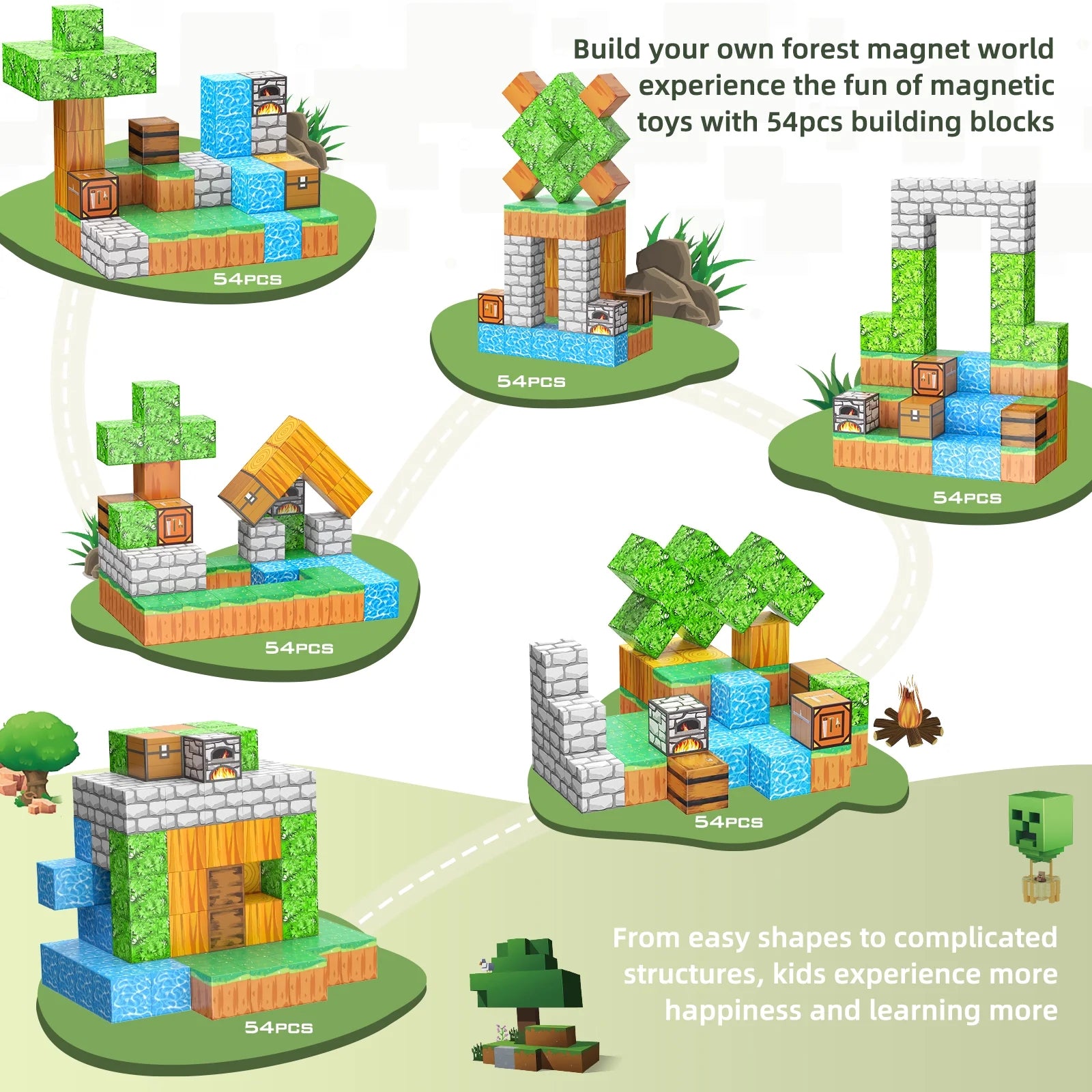 Magnetic Building Blocks - STEM Sensory Toy for Kids Ages 4-13 - Perfect Gift for Creative Play!