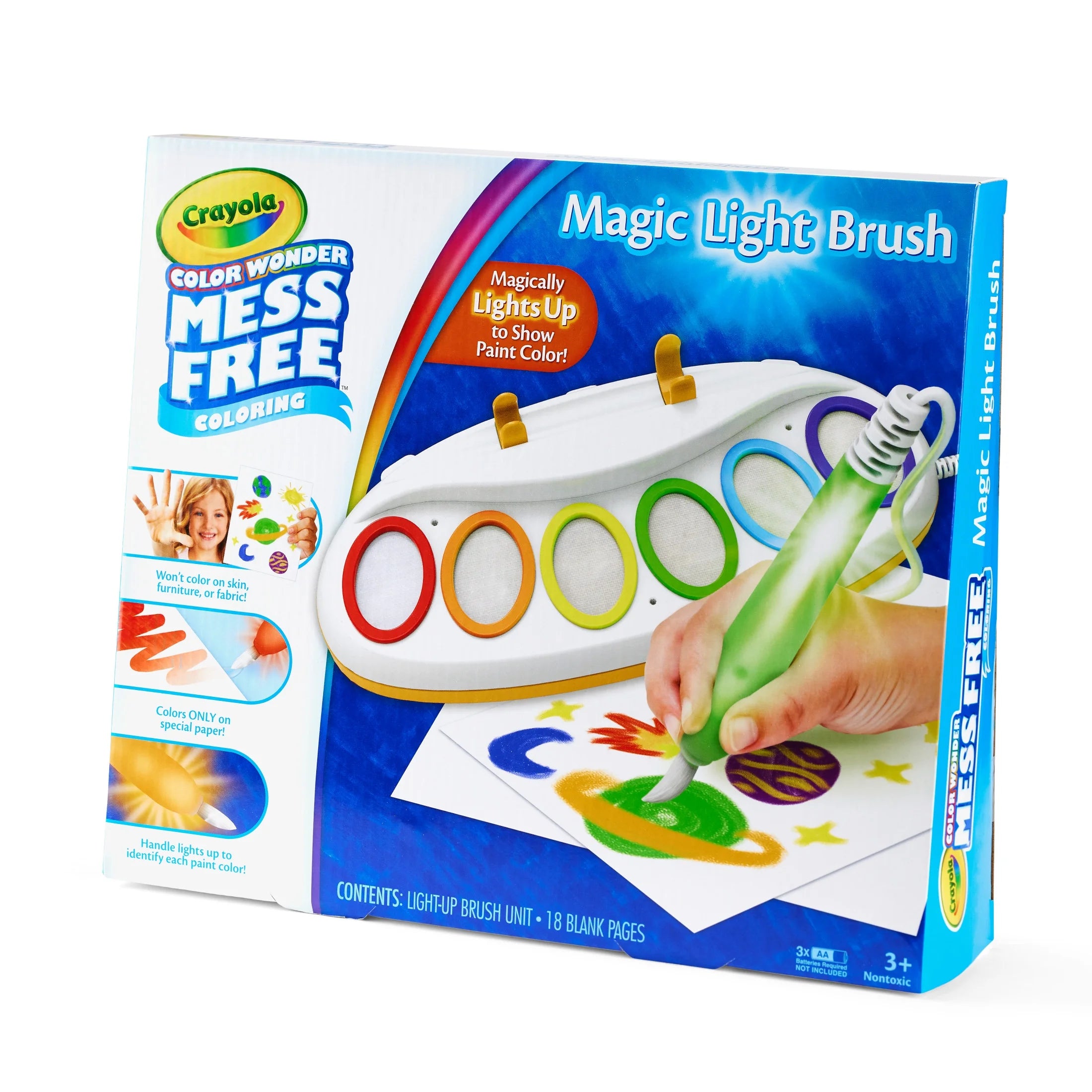 Color Wonder Magic Light Brush - Mess-Free Painting Set for Kids, Perfect Educational Toy & Holiday Gift for Ages 3+