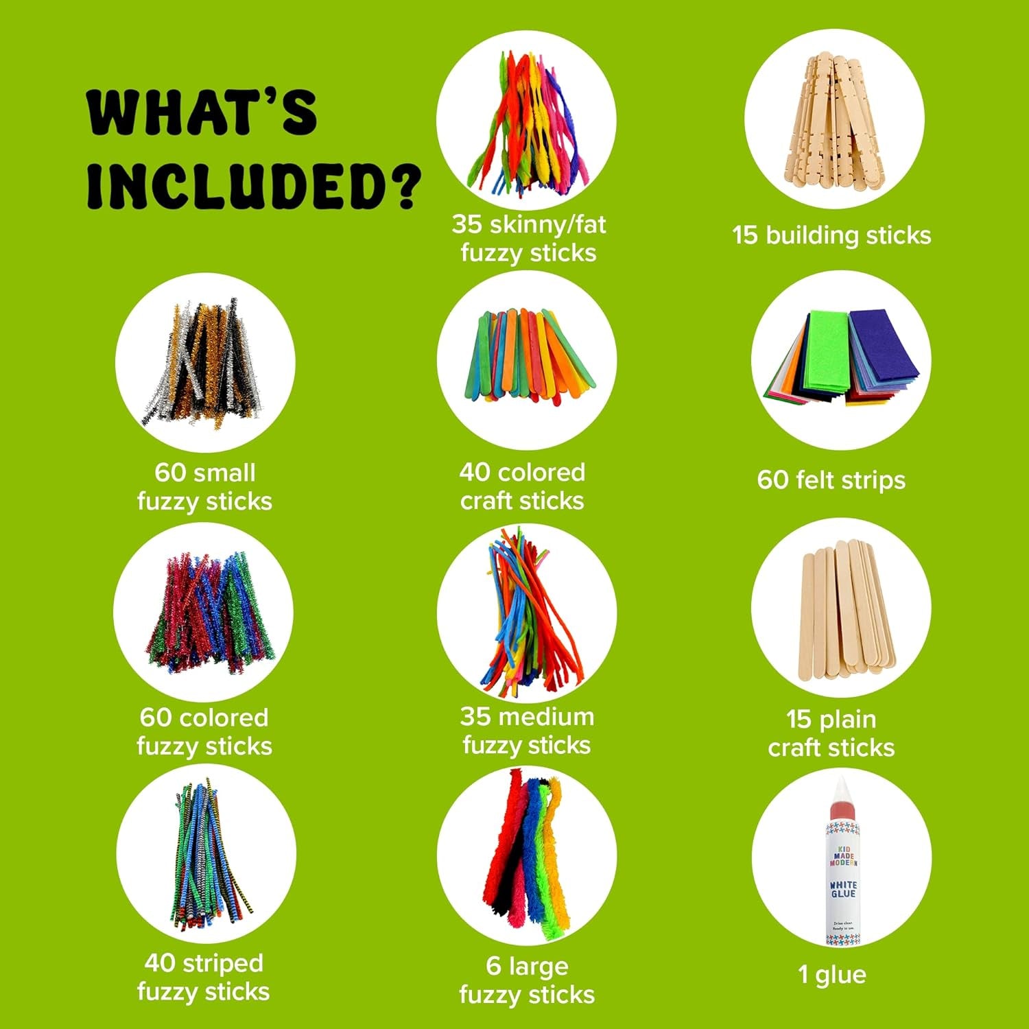 Comprehensive Arts and Crafts Kit - 3.8 Pounds of DIY Supplies for Creative Projects for Children Ages 4 to 12