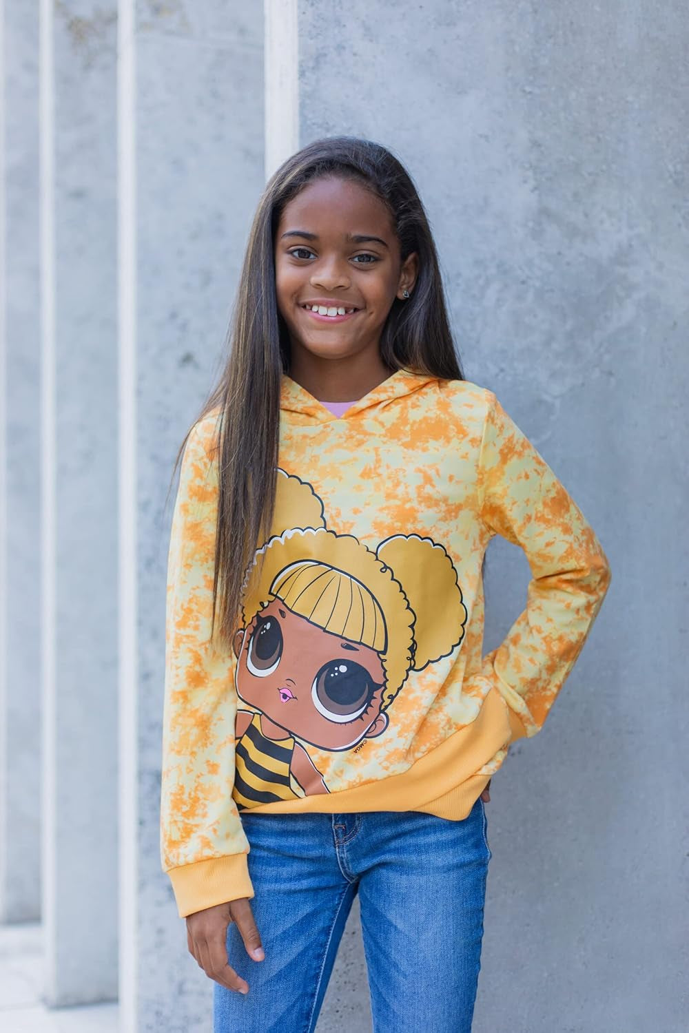 QUEEN BEE GIRLS FLEECE PULLOVER HOODIE: AGES 5-12+