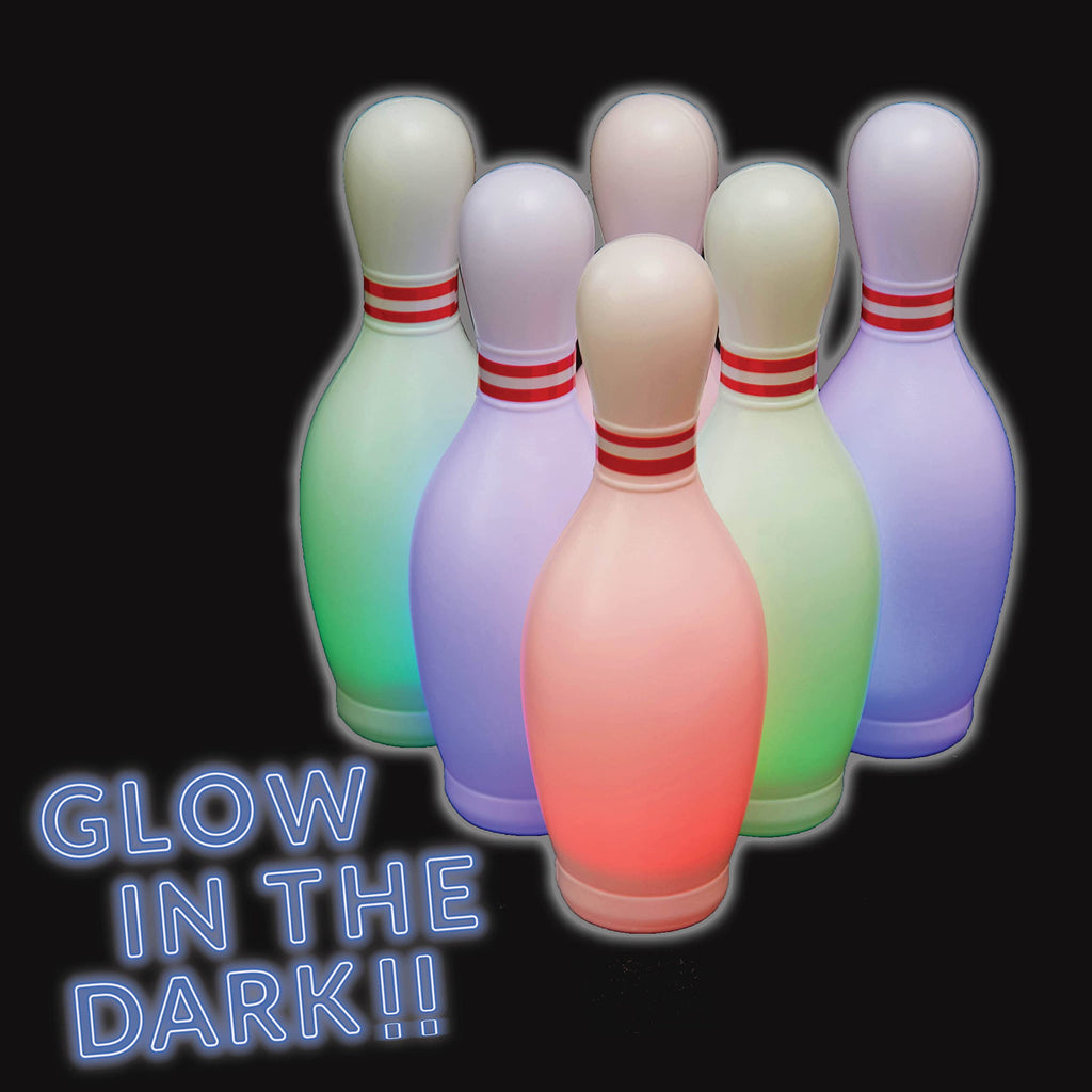 Glow-in-the-Dark Bowling Game Set - Fun 6-Pin Bowling Experience for Kids 3+ - Colorful 6-Piece Set