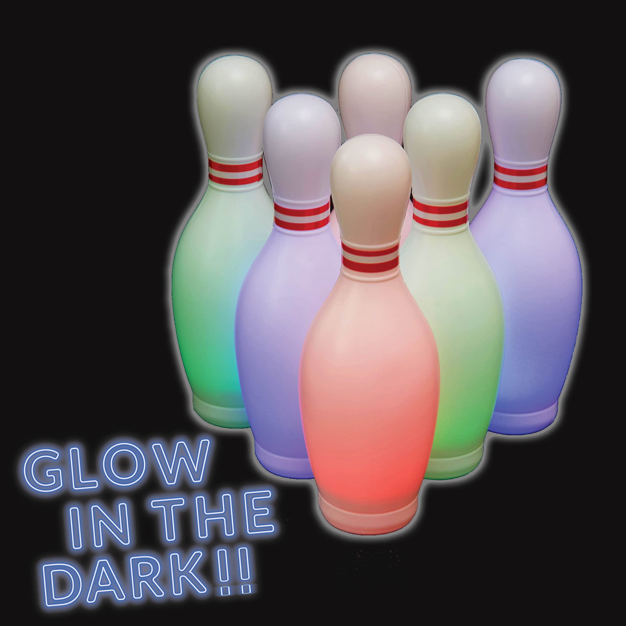 Glow-in-the-Dark Bowling Game Set - Fun 6-Pin Bowling Experience for Kids 3+ - Colorful 6-Piece Set