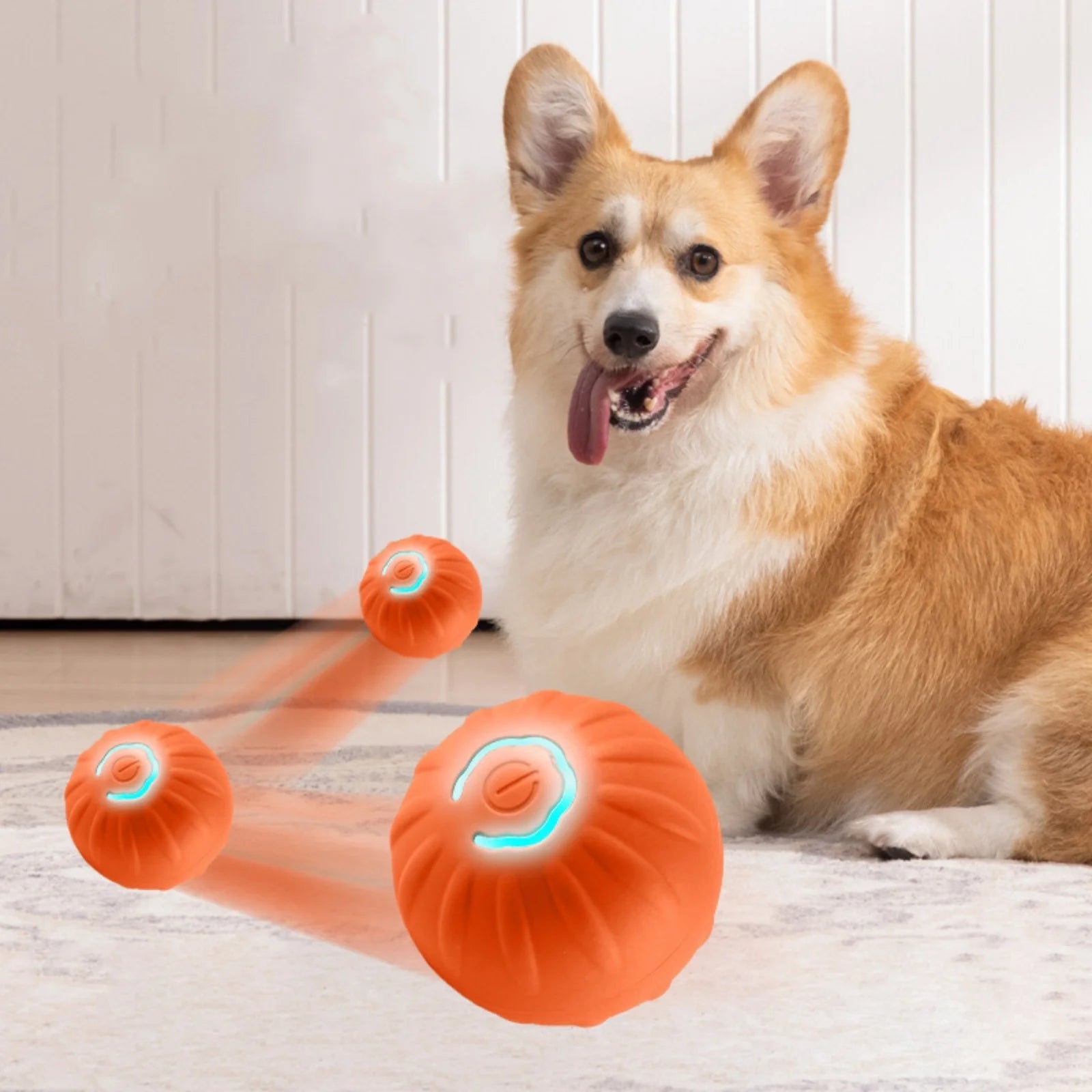 Interactive Smart Jumping Ball for Dogs - Automatic Moving & Bouncing Toy for Small to Medium Pets - Fun & Engaging Gift!