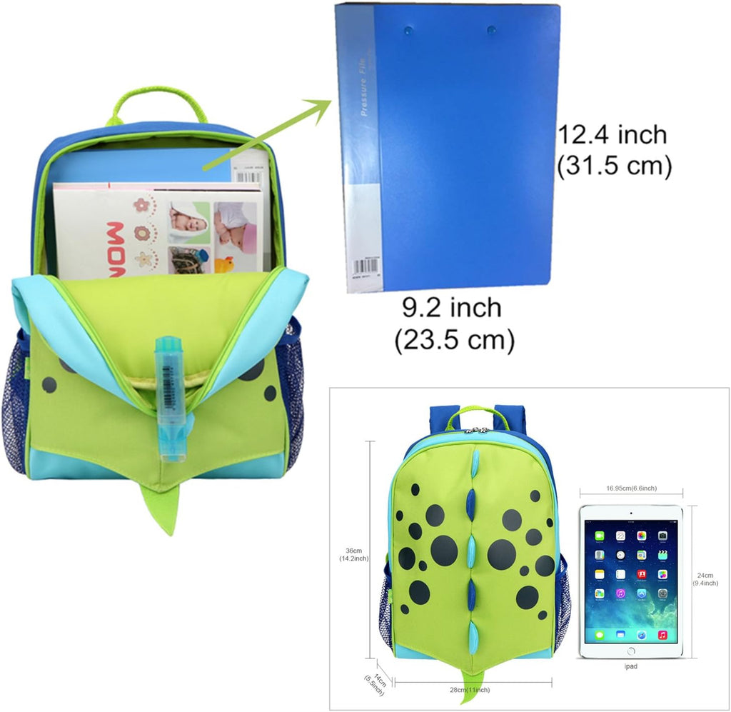 Toddler Backpack - Cute Pre-K School Bag with Name Tag & Chest Strap