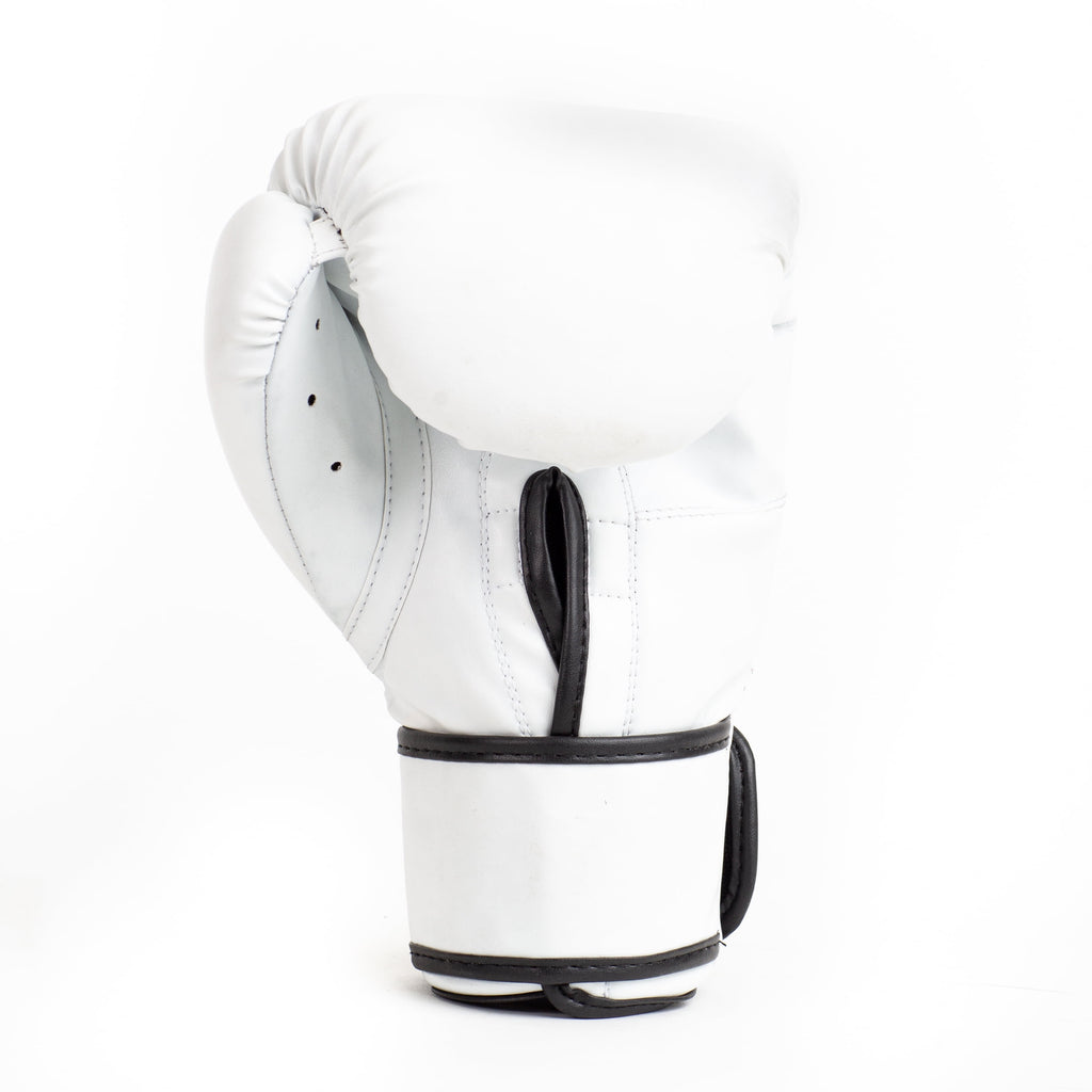 White Synthetic Leather Core Training Gloves - Perfect Fit S/M for Boxing Excellence