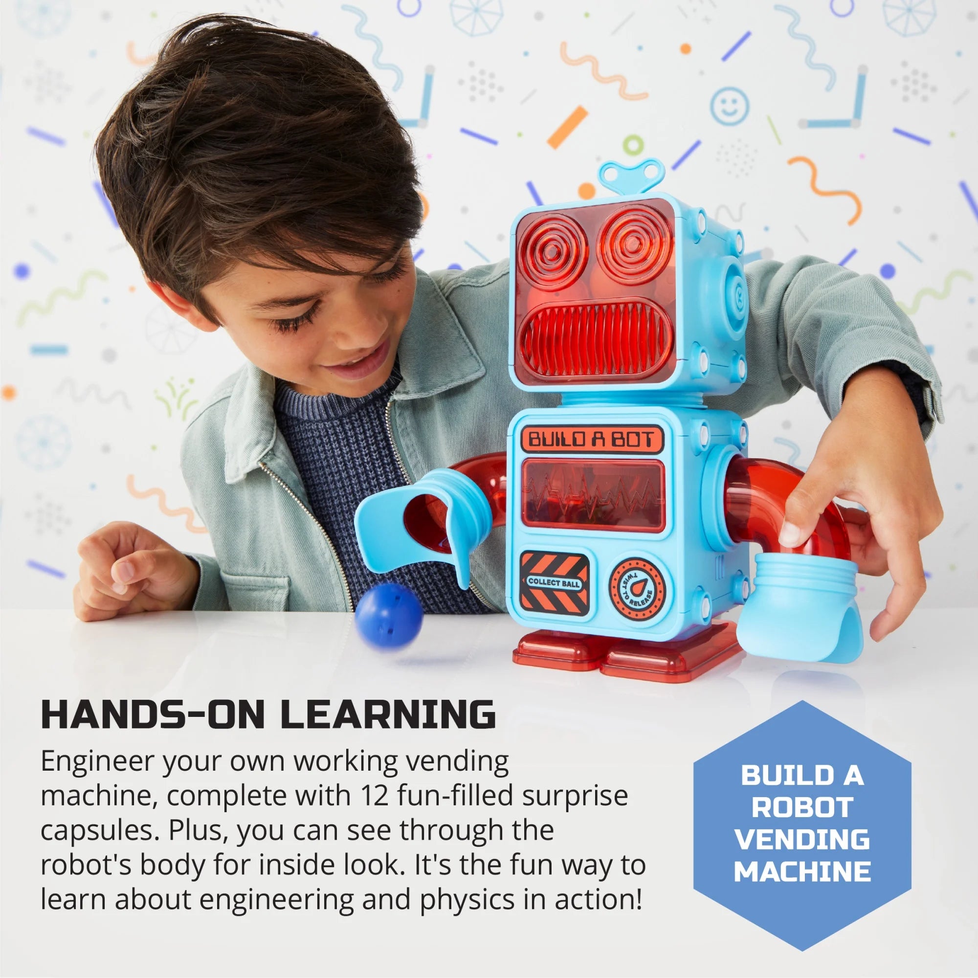 DIY Prize-Pod Robot 52-Piece Retro Vending Machine Build Kit for Children