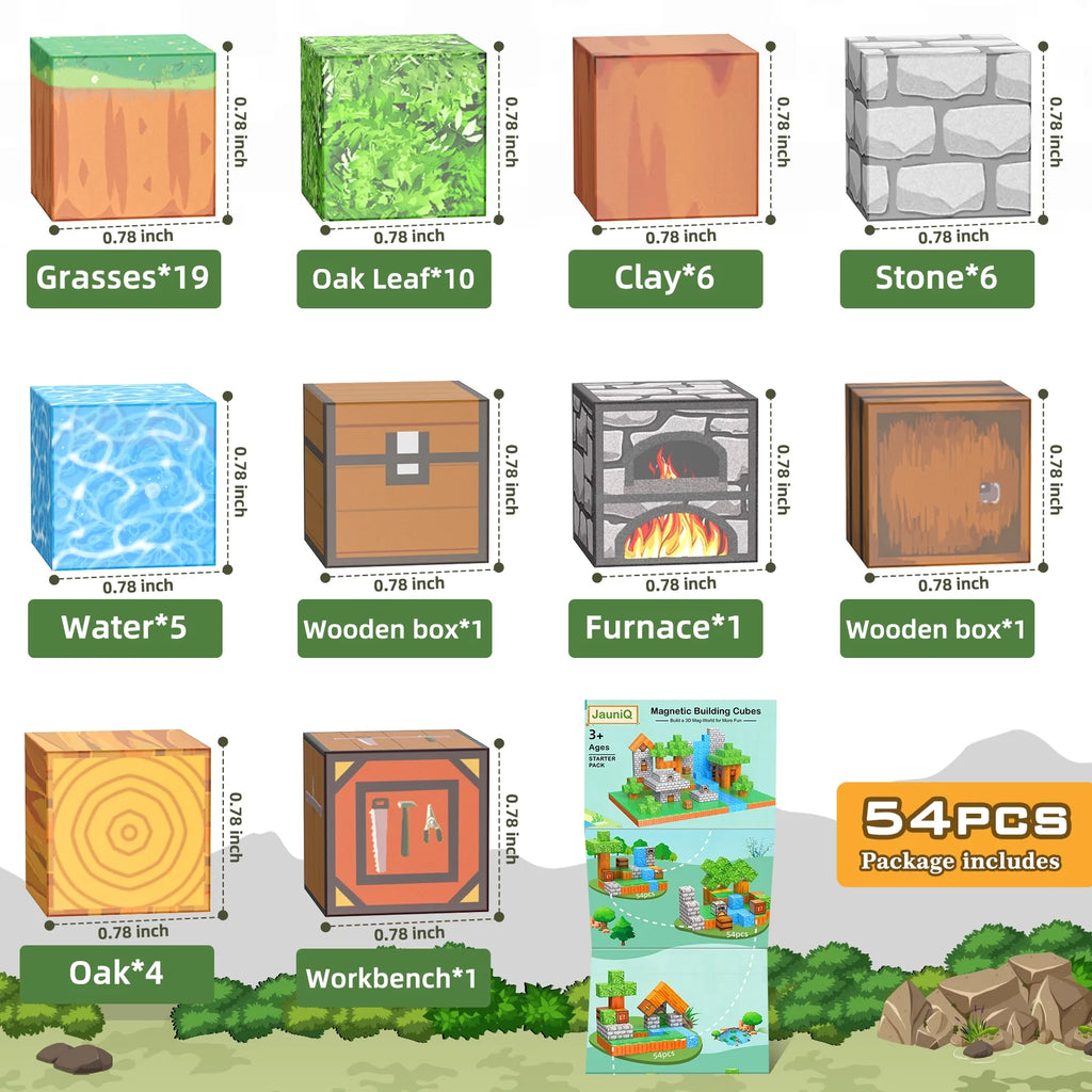 Magnetic Building Blocks - STEM Sensory Toy for Kids Ages 4-13 - Perfect Gift for Creative Play!