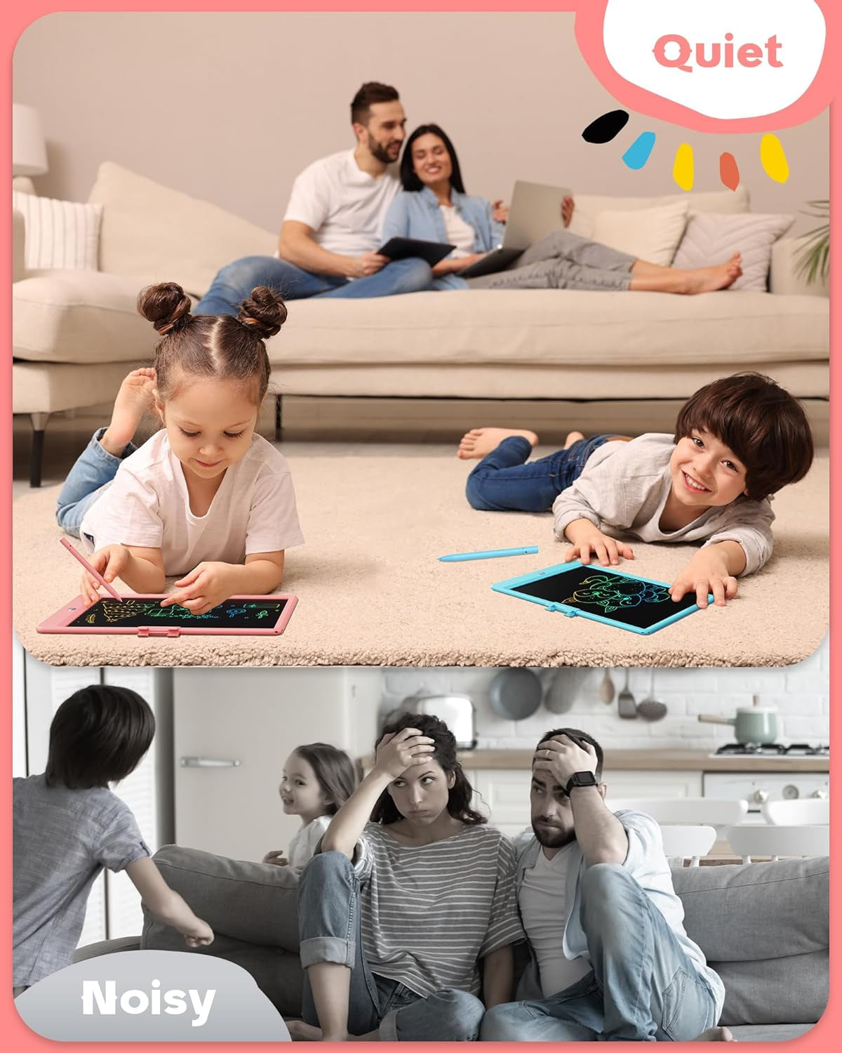 10-INCH LCD WRITING TABLET: AGES 3-8, DRAWING PAD AND DOODLE BOARD