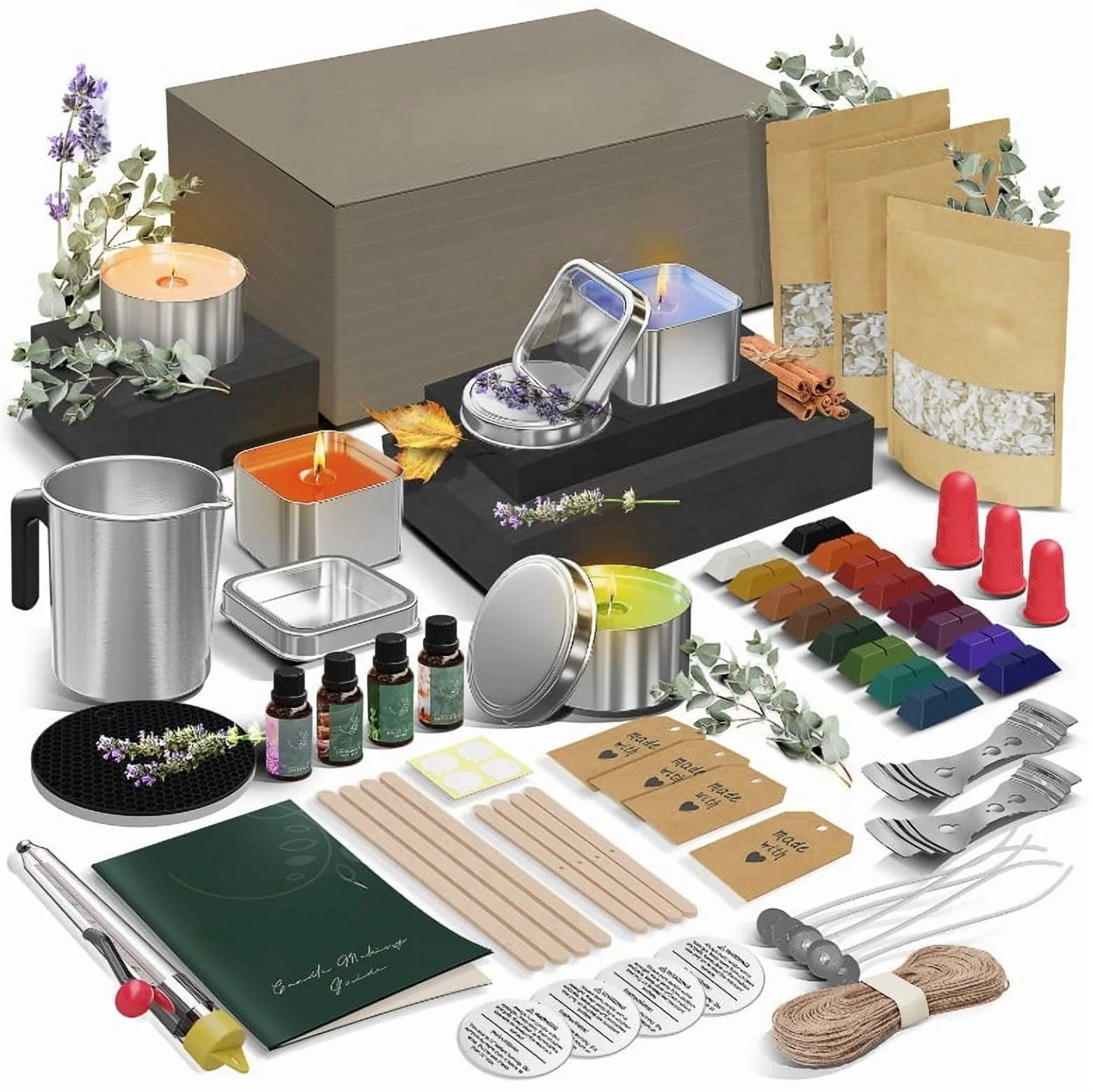 Ultimate Soy Wax Candle Making Kit - Perfect for Adults & Kids with 2LB Premium Candle Wax Supplies