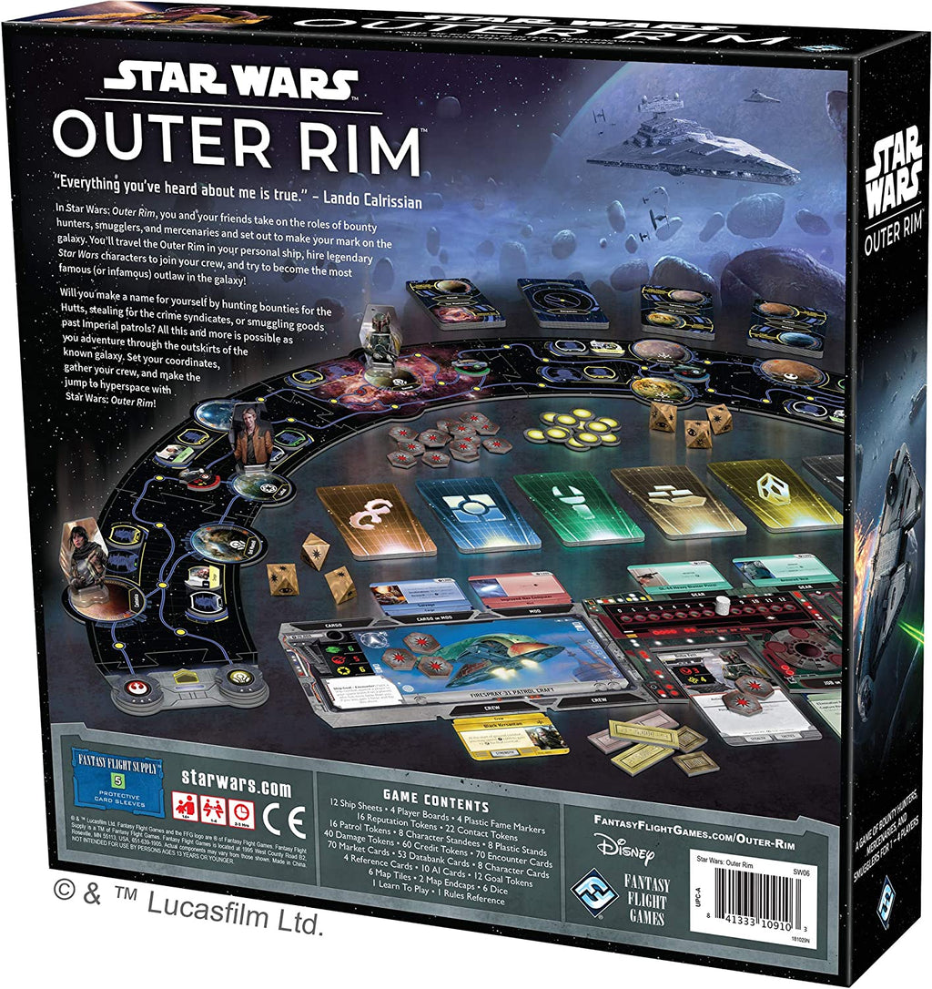 Star Wars: Outer Rim Strategy Board Game - Engaging Family Adventure for Ages 14+, 1-4 Players, 3-4 Hour Playtime