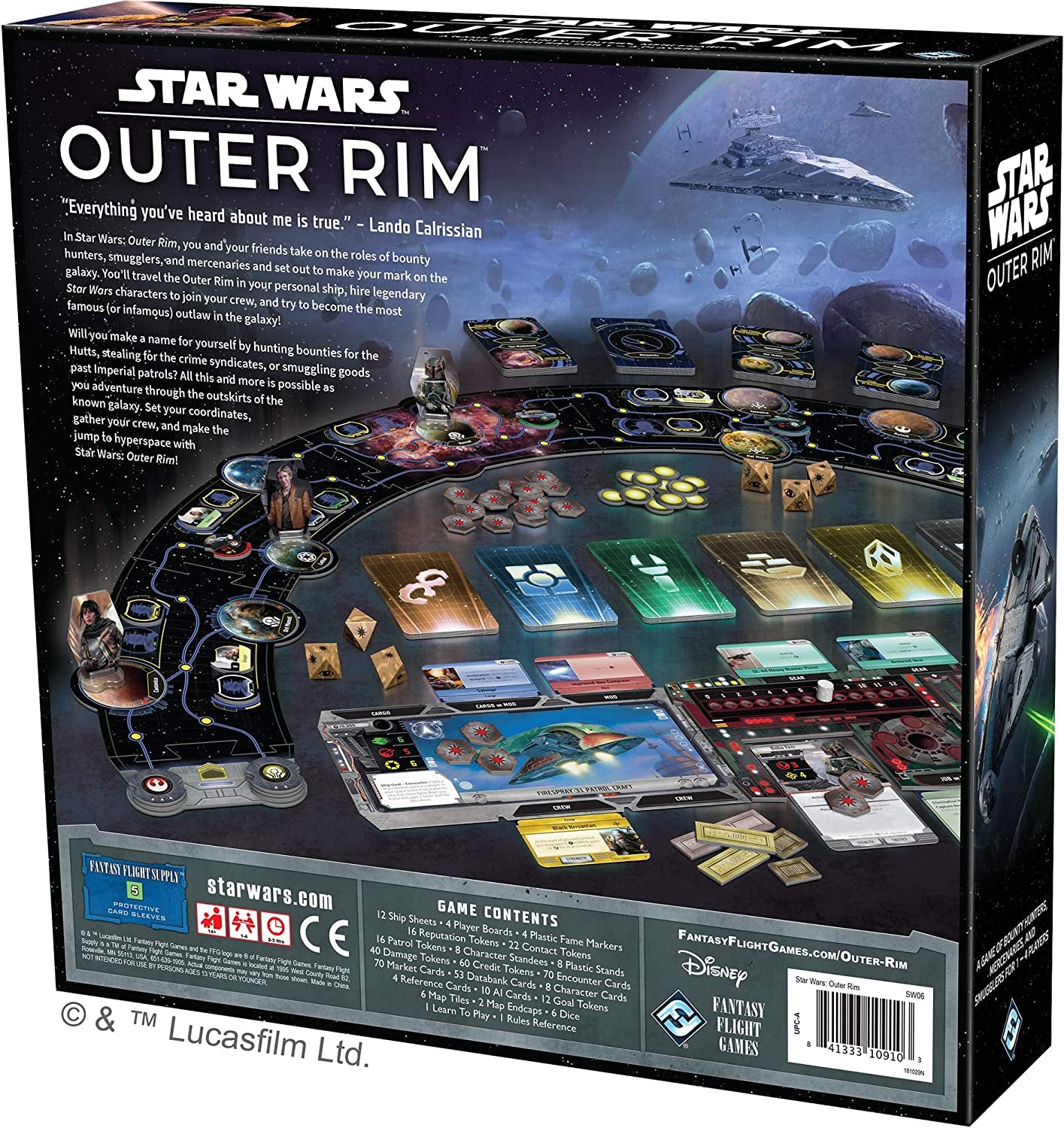 Star Wars: Outer Rim Strategy Board Game - Engaging Family Adventure for Ages 14+, 1-4 Players, 3-4 Hour Playtime