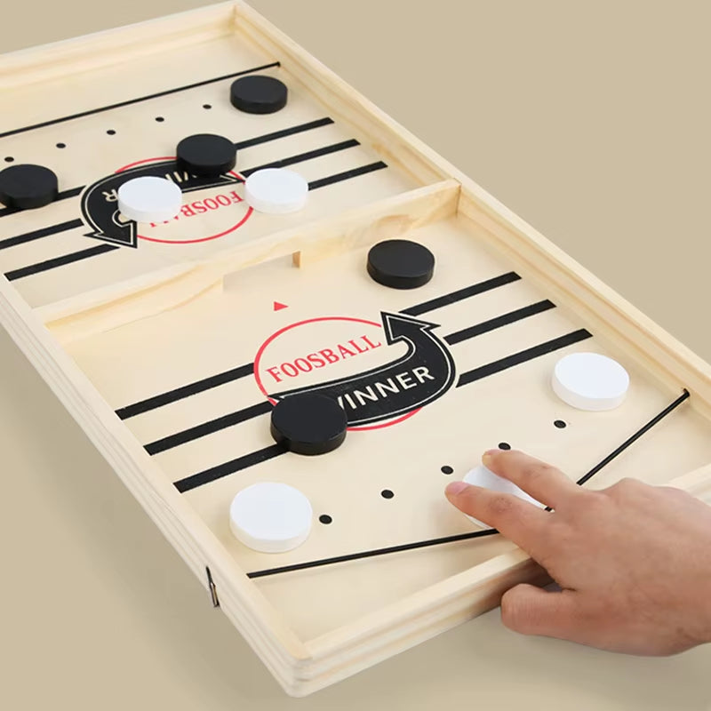 Table Hockey Paced Sling Board Game Fast Winner Party Desktop Battle Chess Adult Parent-Child Interactive Child Family