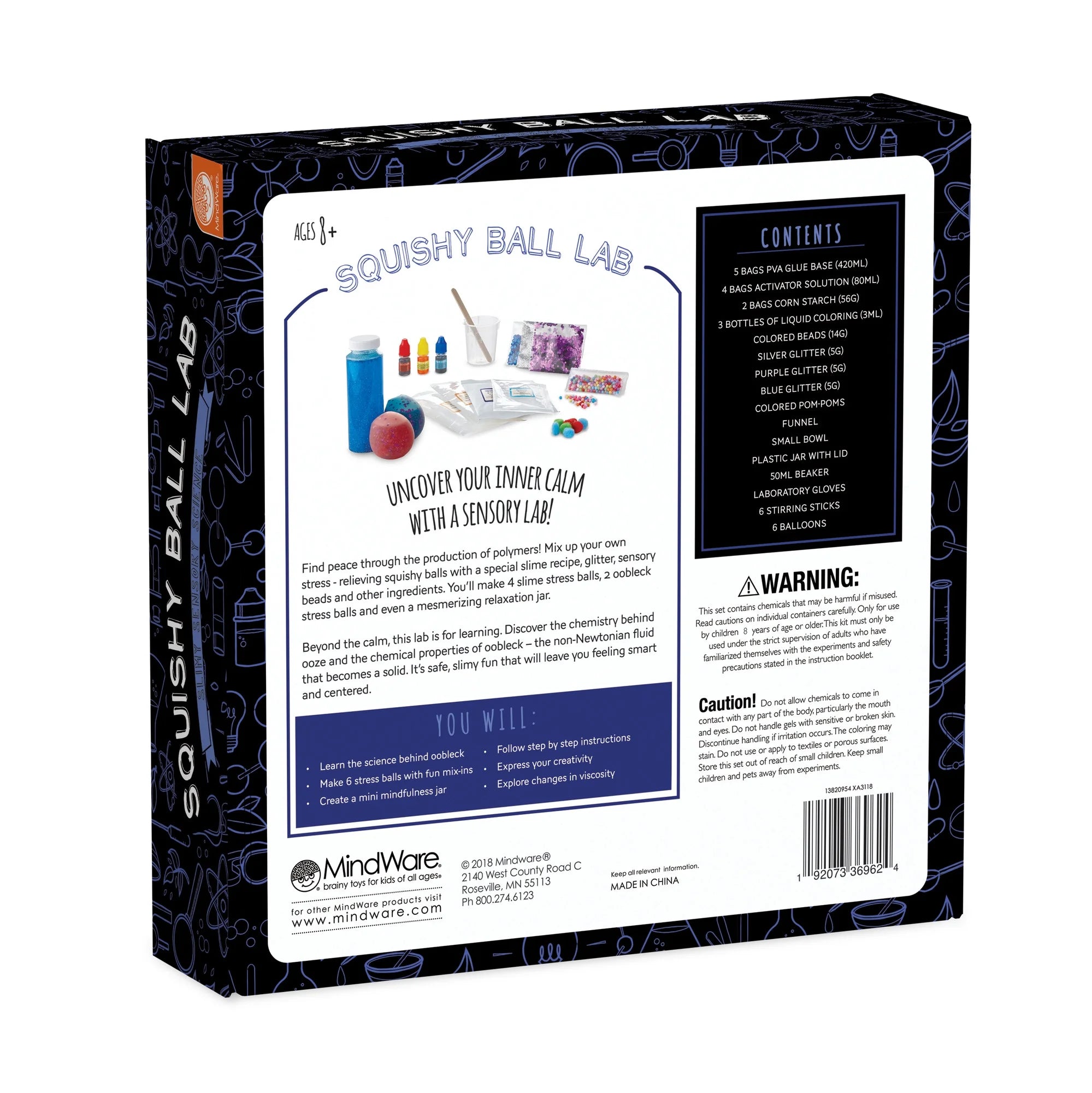 Science Academy Squishy Ball Lab: Create 3 Stress-Relief Toys with Our 35-Piece Set - Engaging Experiments for Kids and Teens, Ideal Educational Gift