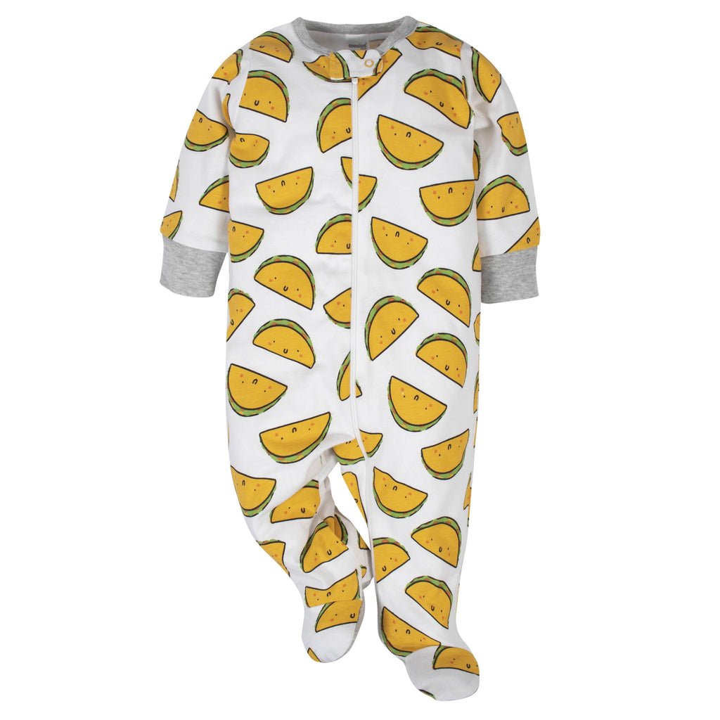 Brand Baby Boy Sleep 'N Plays Footed Pajamas, 4-Pack, Newborn - 6/9M
