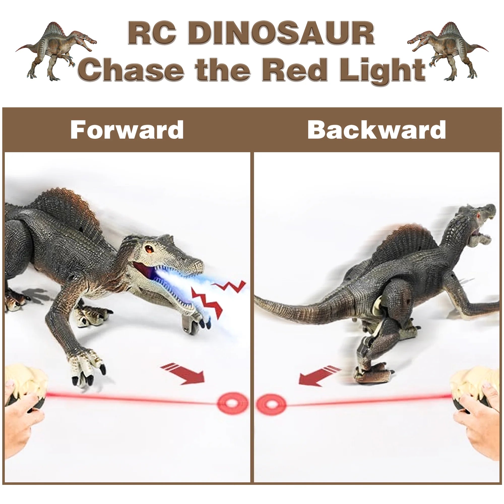 Remote Control Roaring Dinosaur Toy - Interactive Walking & Spraying RC Robot for Kids Ages 3-8 - Perfect Birthday & Christmas Gift