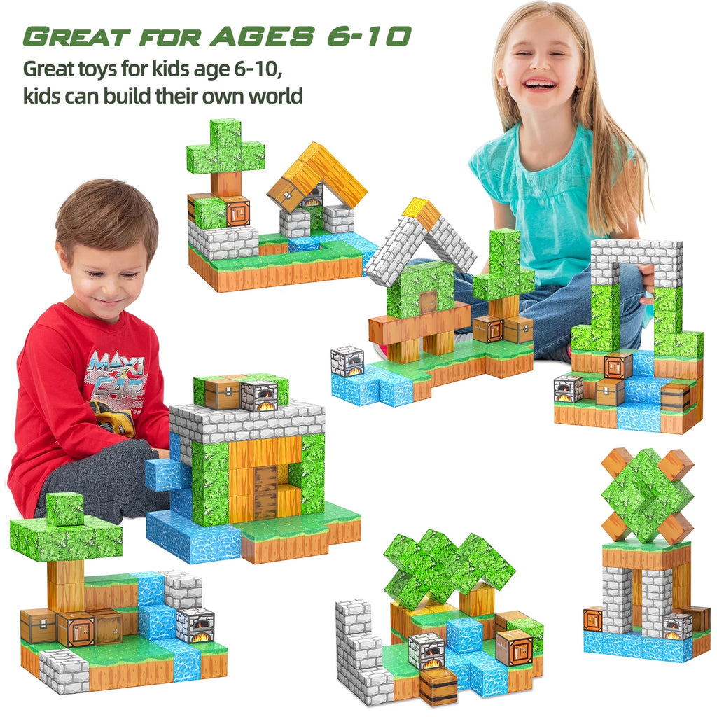 Magnetic Building Blocks - STEM Sensory Toy for Kids Ages 4-13 - Perfect Gift for Creative Play!