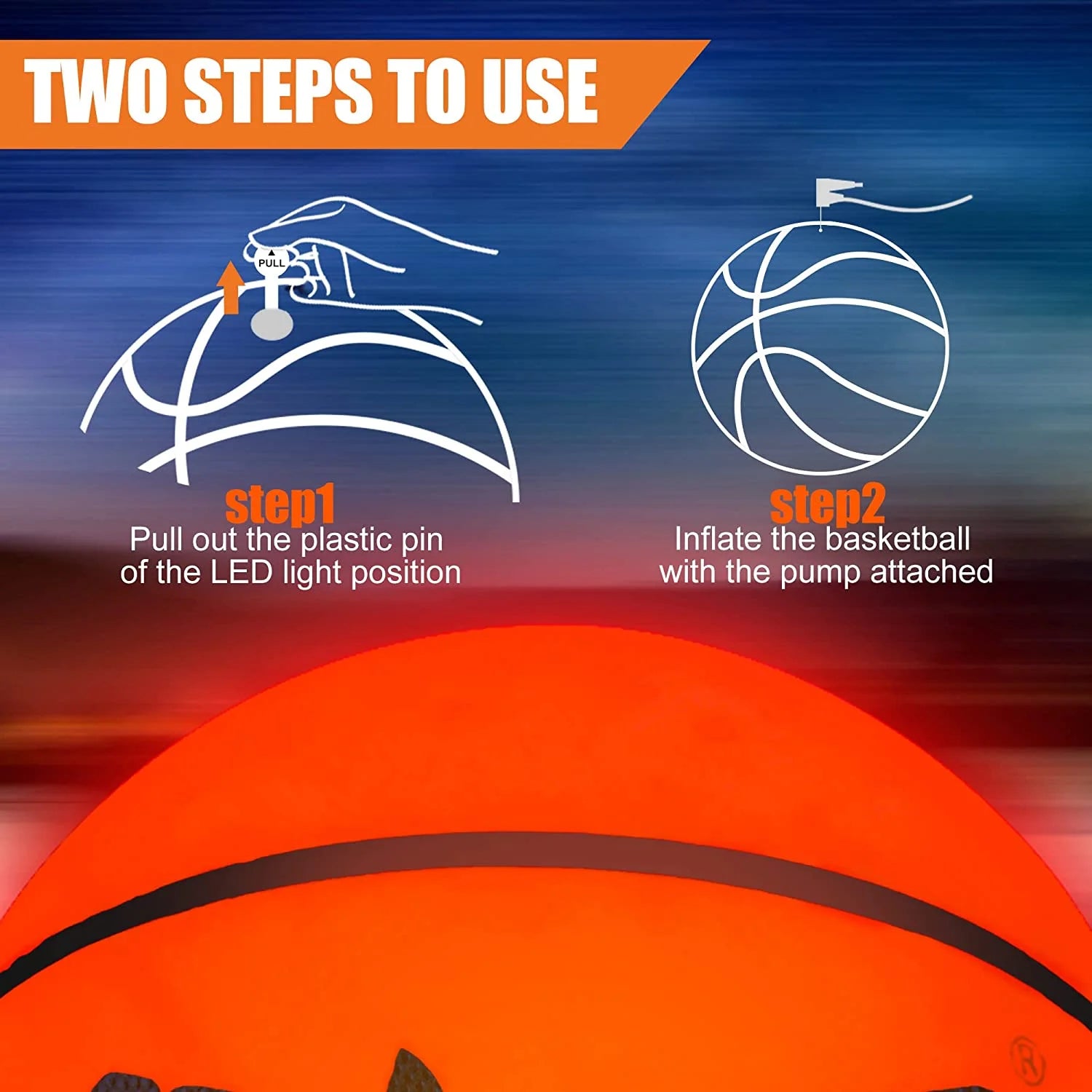 Illuminate Your Game:  Glow in the Dark LED Basketball - Perfect Gift for Teens and Kids!