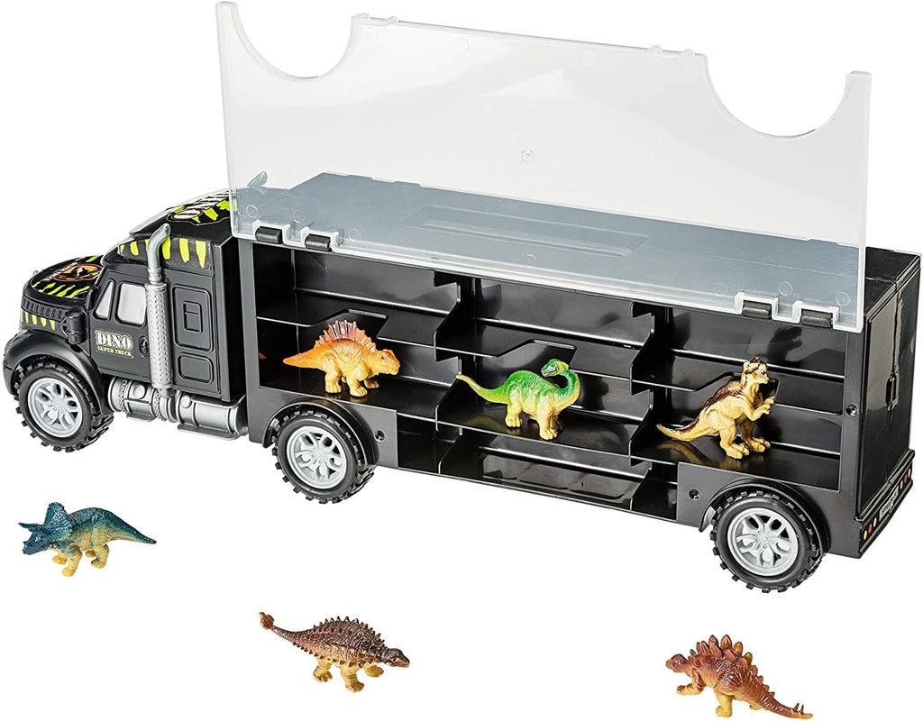 JURASSIC DINOSAUR TRACTOR TRAILER WITH 6 MINI DINOSAURS 
