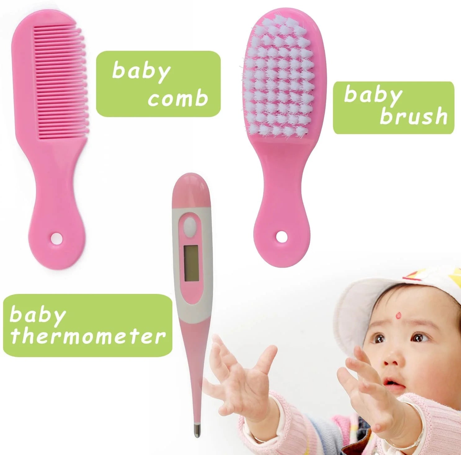 10-Piece Portable Newborn Baby Health Care and Grooming Kit - Essential Tools for New Parents