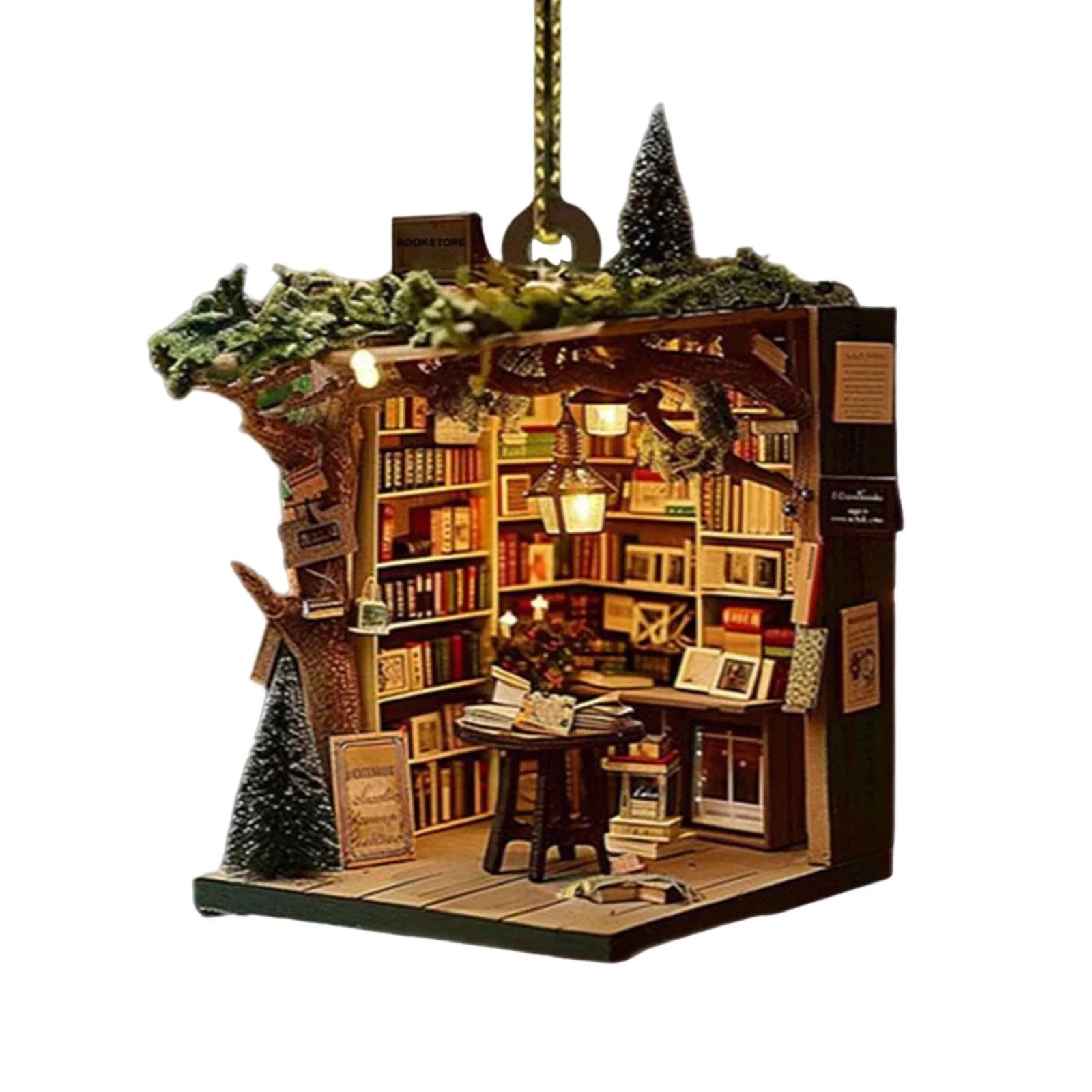 2024 Christmas Christmas Tree Decorations Acrylic Navidad Decoration Bookshelf Pendant Christmas Christmas Tree Decorations Tree Hanging Decorations Stacking Christmas Interior Decorations