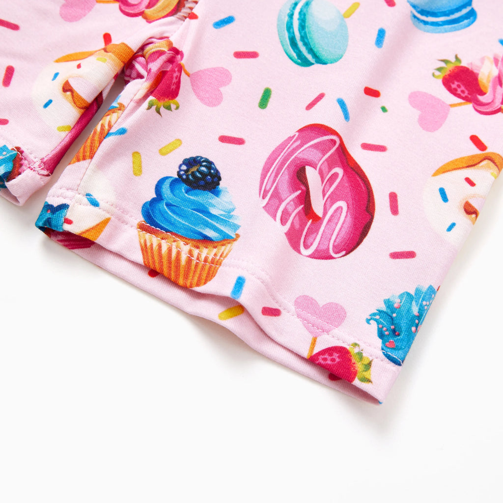 Girls Pajamas Toddler Clothes Viscose from Bamboo Kids 2-Piece Pj Set Gifts Short Sleeve Tops Pants Snug Sleepwear Sizes 6Y