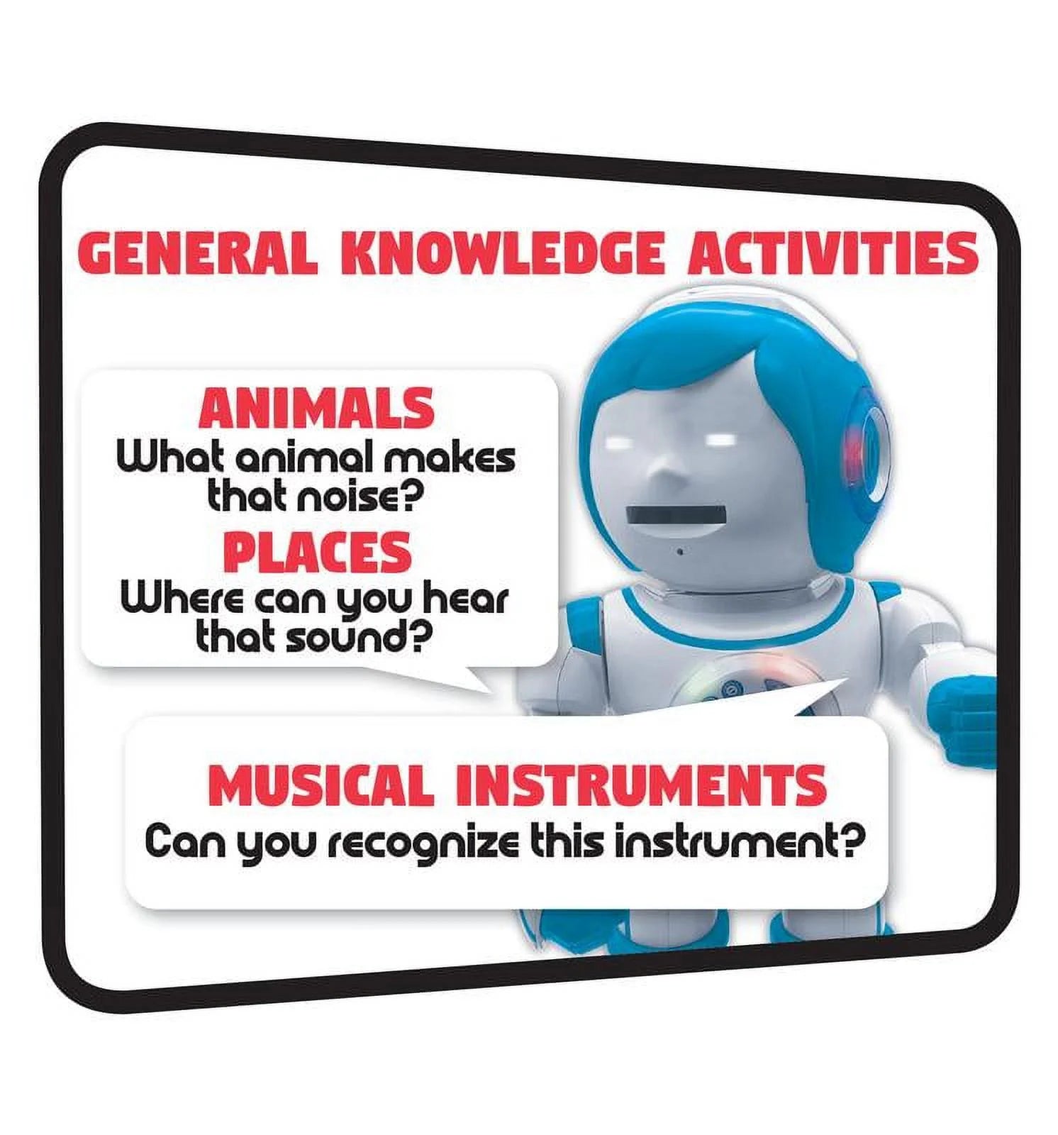 Powerman Kid - Bilingual English/Spanish Educational Robot with Dancing, Singing, and Storytelling Features - STEM Programmable Toy with Quizzes and Disc Shooting Fun for Kids - ROB90EN