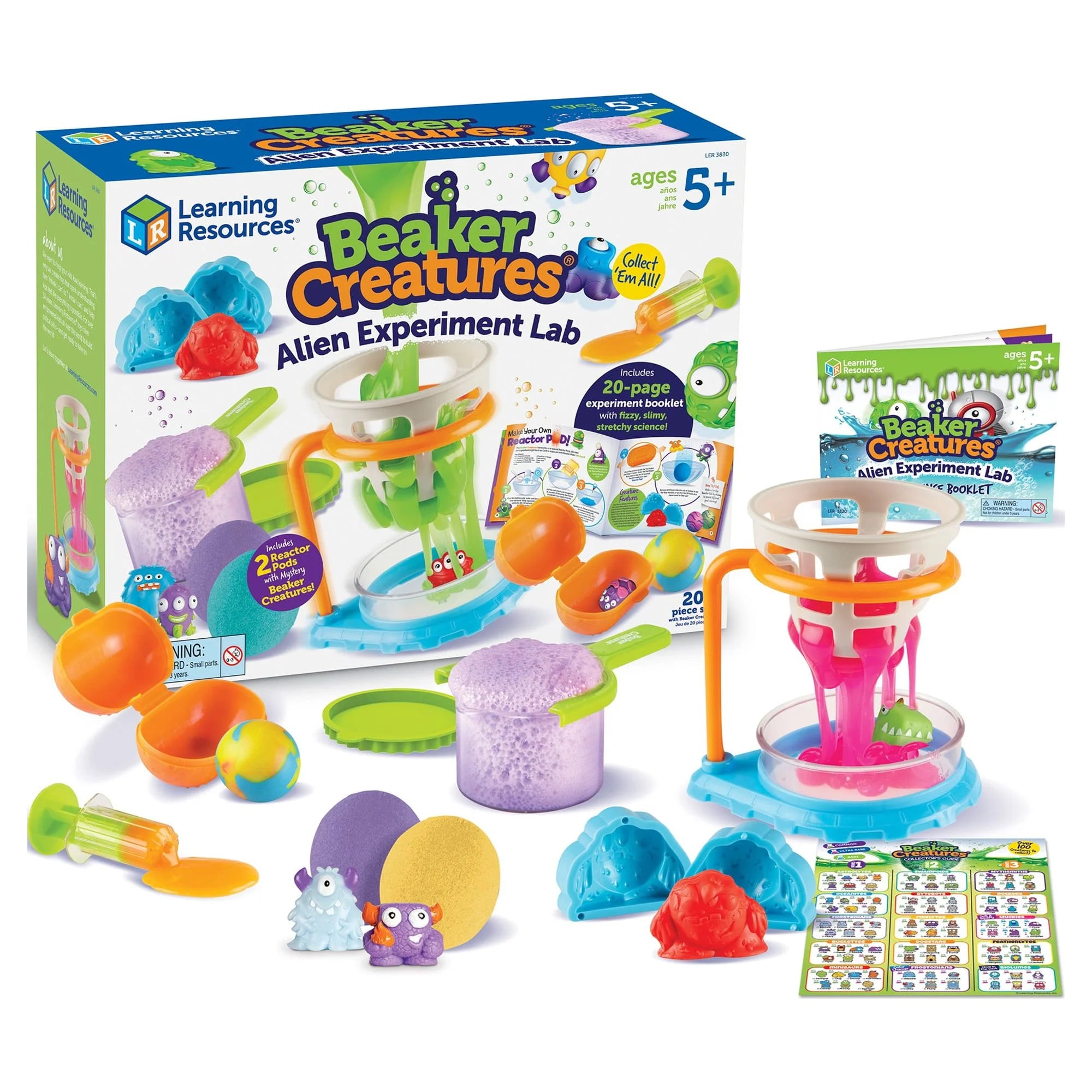 Beaker Creatures Alien Experiment Lab - 18-Piece Science Kit for Kids Ages 5+ - Fun STEM Learning Toys for Boys and Girls