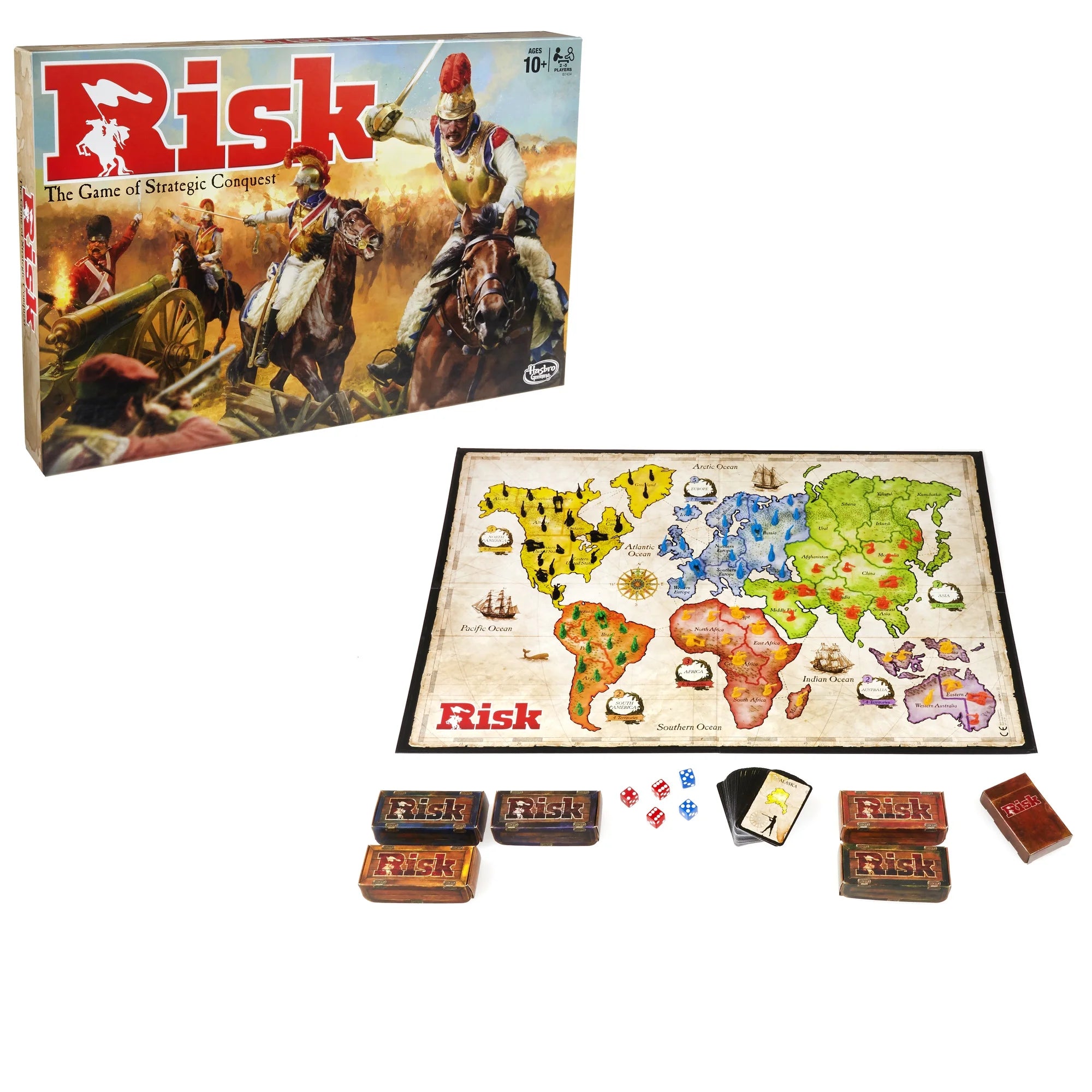 Ultimate Risk Board Game: Strategic War Fun for 2-5 Players, Ages 10+ - Perfect for Family Game Night!