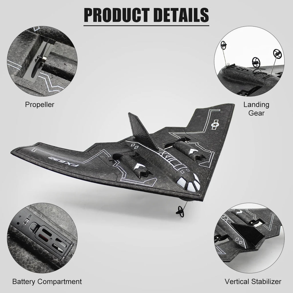 B2 Spirit Remote Control Plane - Ultimate RC Experience for Adults & Teens (Includes 2 Batteries)