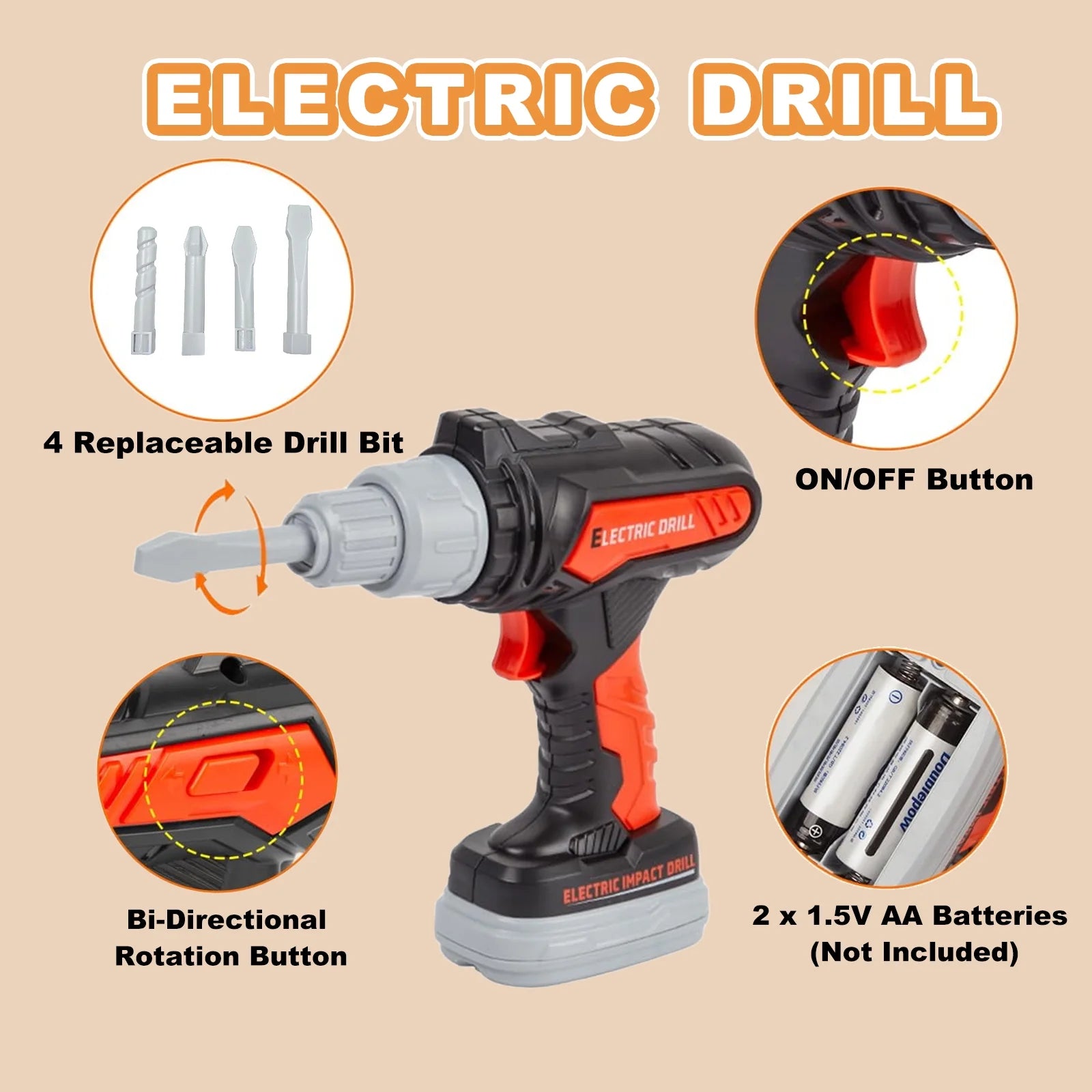 Ultimate 32PCS Kids Tool Set - Fun Pretend Play with Electronic Drill & Construction Kits - Perfect Christmas Gift for Ages 3-8!