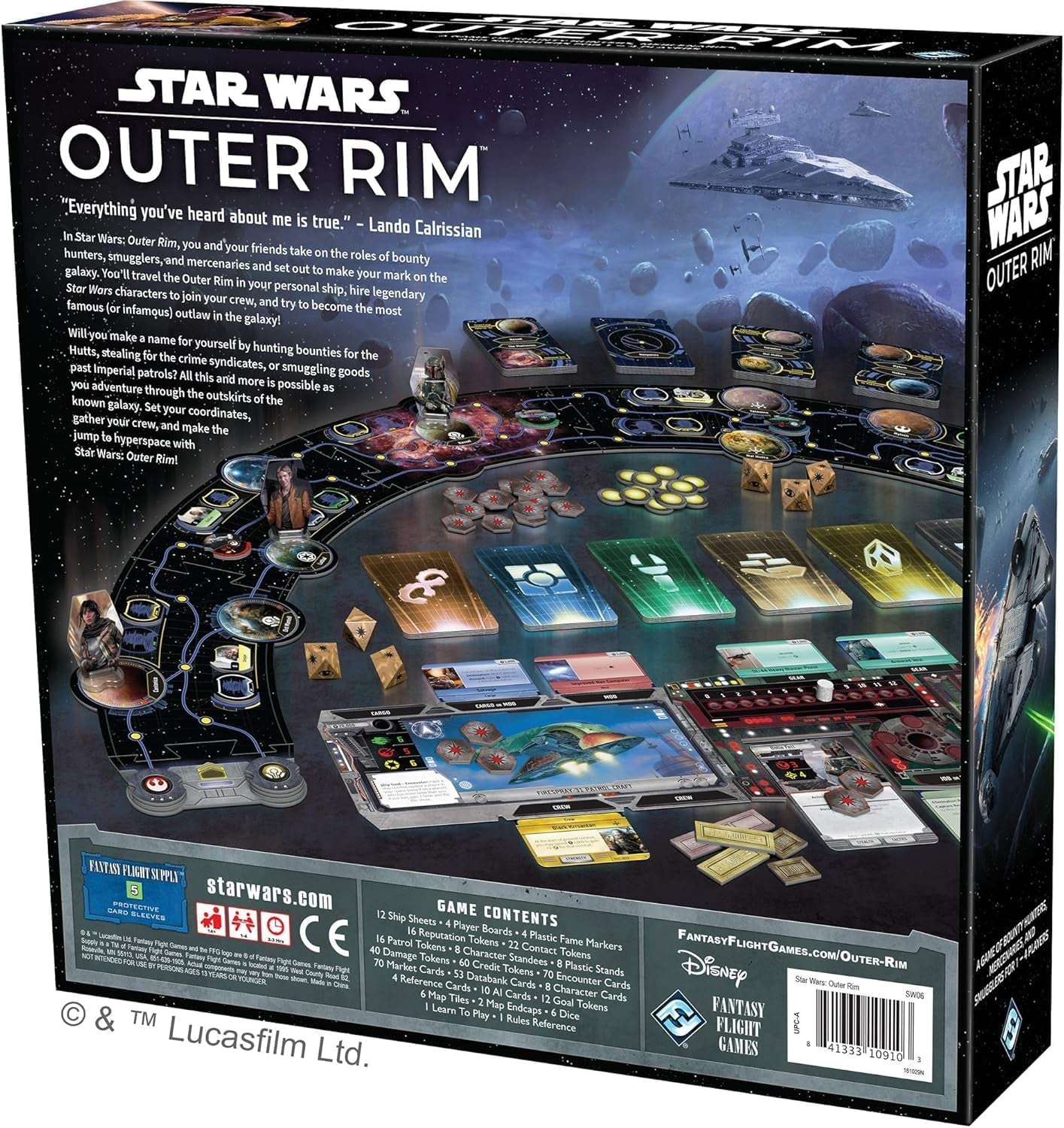 Star Wars: Outer Rim Strategy Board Game - Engaging Family Adventure for Ages 14+, 1-4 Players, 3-4 Hour Playtime
