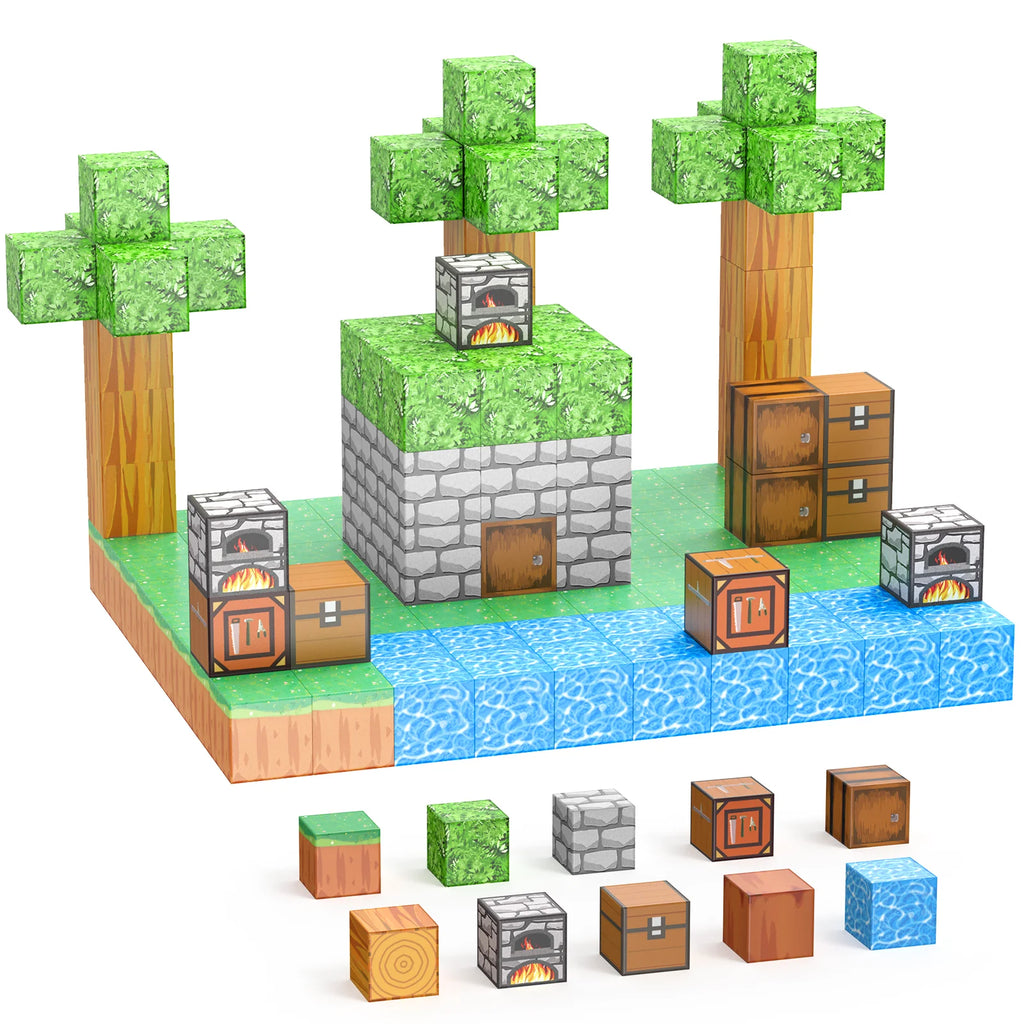 Magnetic Building Blocks - STEM Sensory Toy for Kids Ages 4-13 - Perfect Gift for Creative Play!