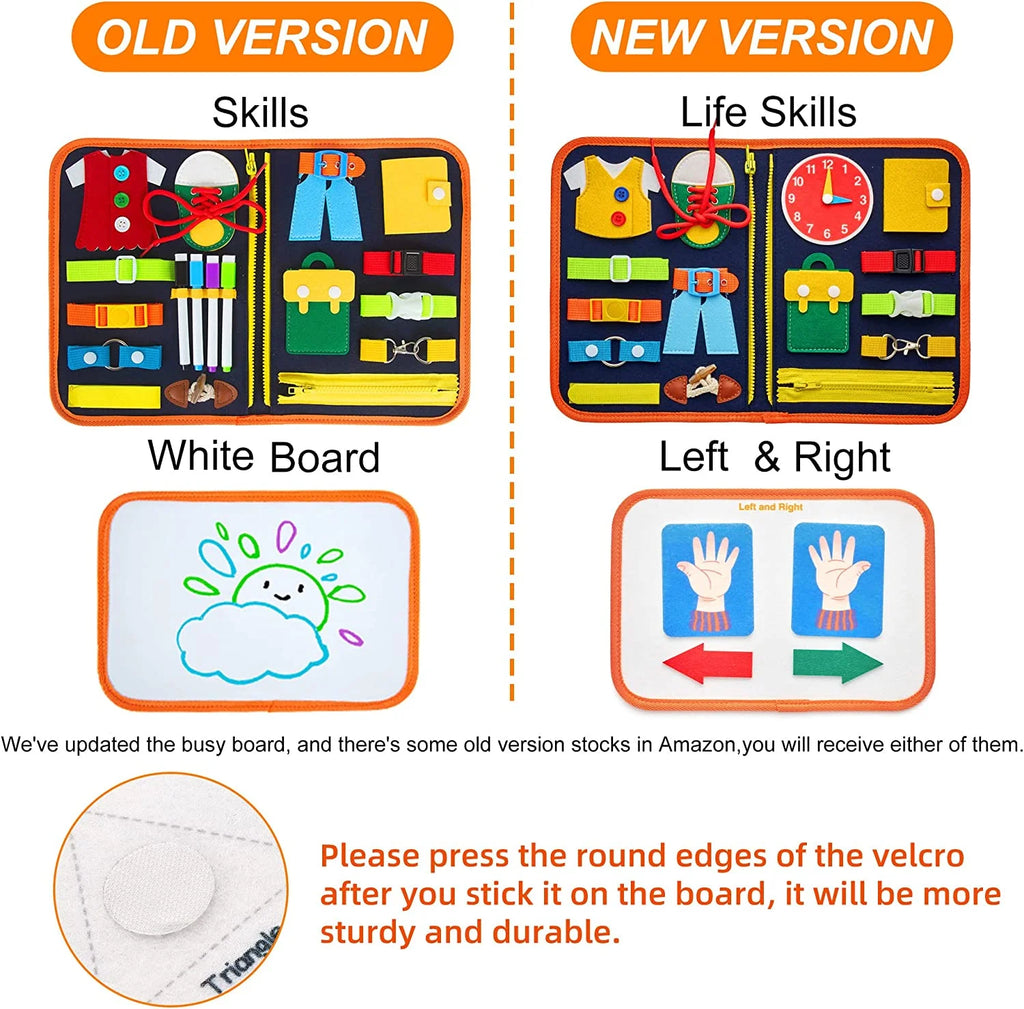 Busy Board Educational Toy for Toddlers 2-4 Year Old, Montessori Preschool Learning Educational Toys for 2-4 Boys Girls