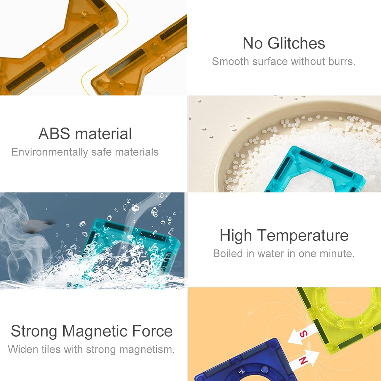 Magnetic Marble Run Building Set for Children Ages 4-8, 76-Piece Educational STEM Toy with Rolling Ball, Ideal Gift for Boys and Girls