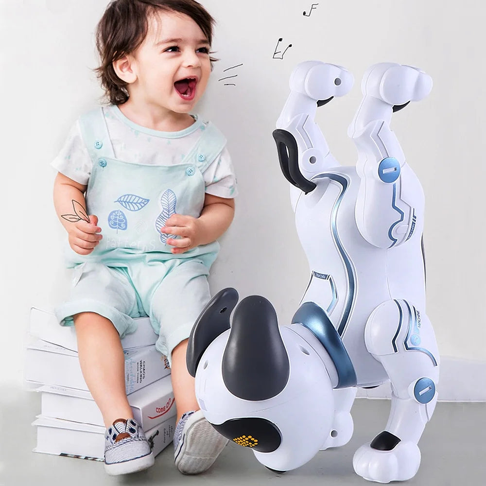 Interactive Voice Control Robo Dogs - Smart Remote Control Toy with 8 Fun Features for Kids