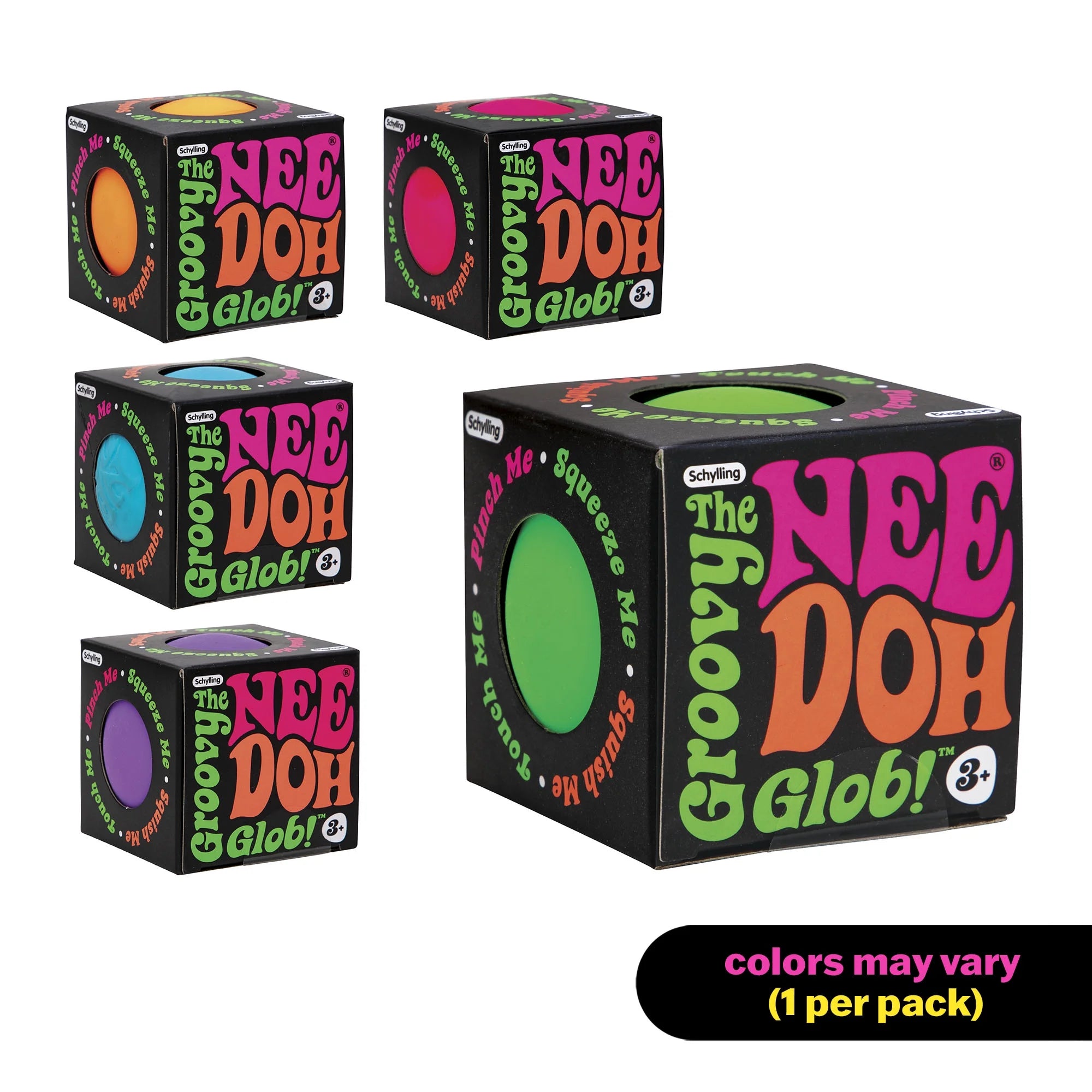 Nee Doh Groovy Glob Squeeze Novelty Toy, Colors Vary, Children Ages 3+