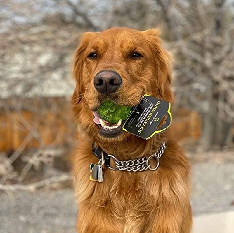 Durasqueak Floating Dog Ball Toy - Interactive Squeaky Fetch Toy, Perfect Alternative to Tennis Balls, 2.5 Inch Green