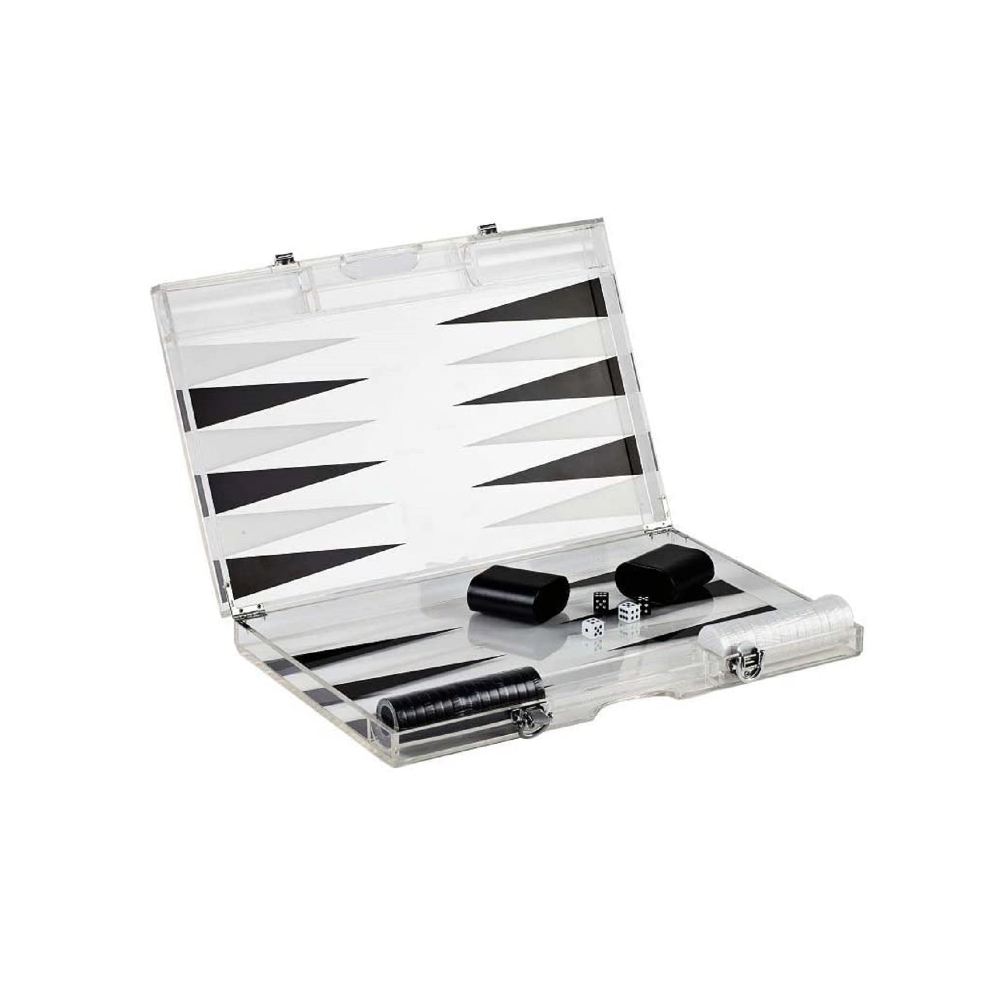 PREMIUM 14-INCH LUCITE BACKGAMMON SET - ELEGANT DESIGN FOR TIMELESS ENJOYMENT