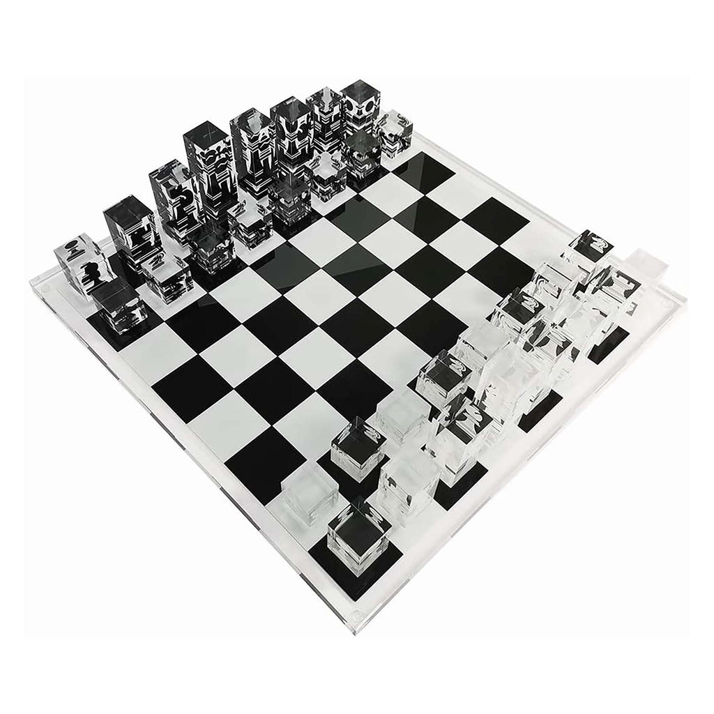 INFINITY LUCITE 17-INCH LUCITE CHESS SET