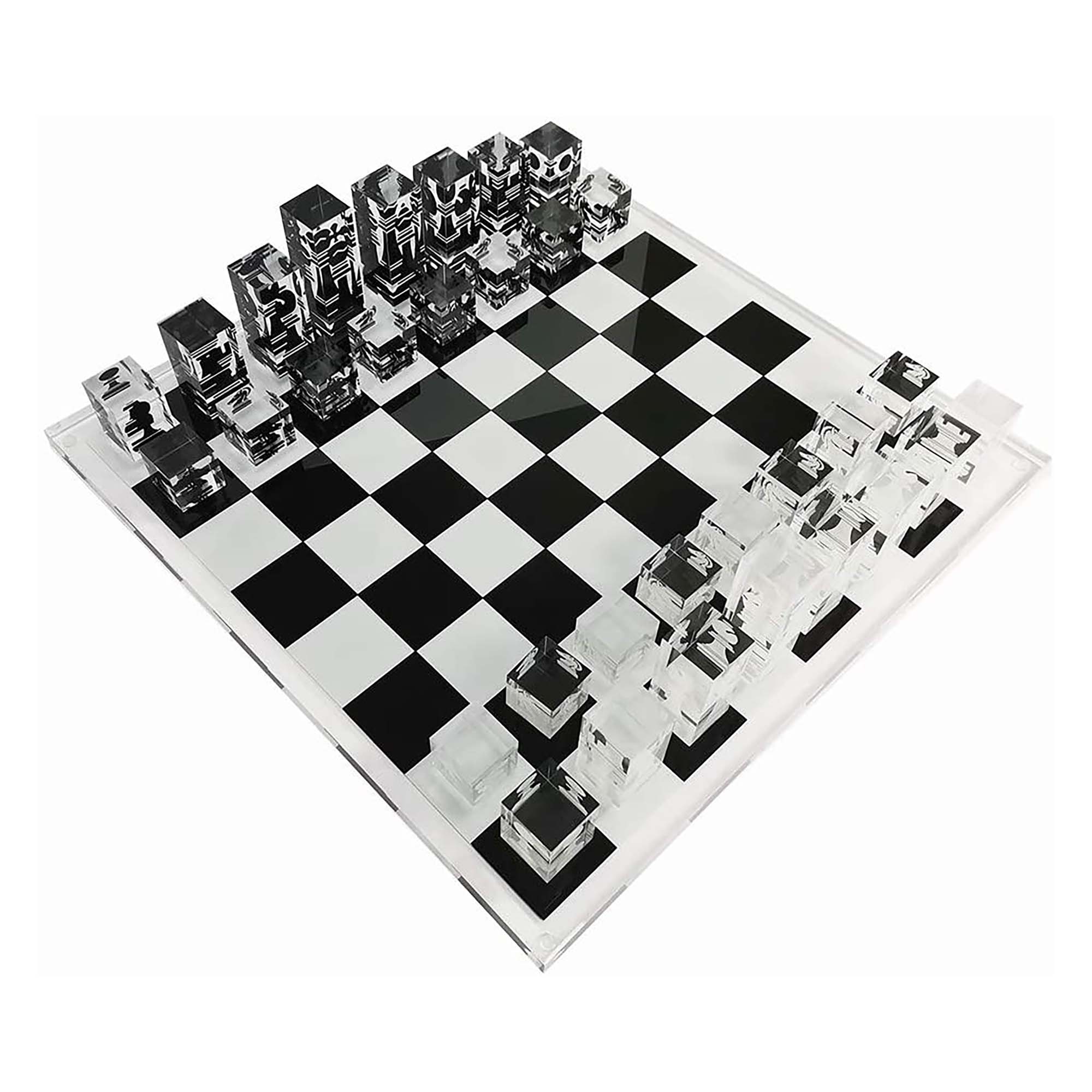 INFINITY LUCITE 17-INCH LUCITE CHESS SET