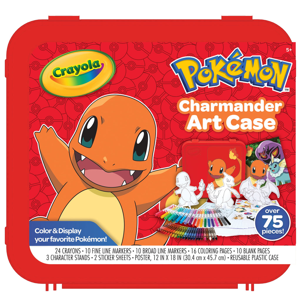Pokémon Charmander Coloring Art Case - 50 Piece Set for Creative Kids! Perfect Gift Idea!