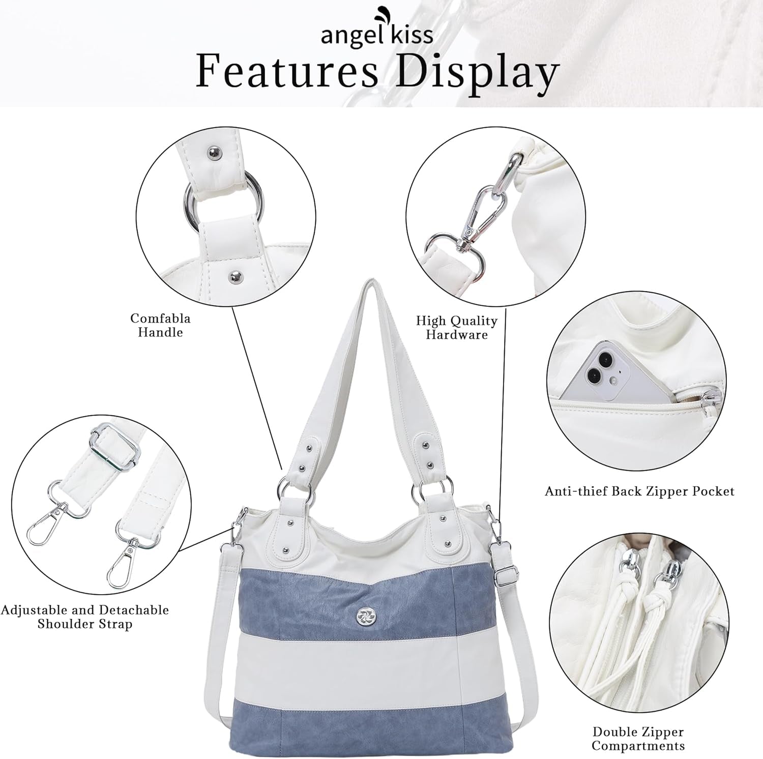 Chic Multi-Color Striped  Hobo Purse - Versatile Crossbody & Shoulder Bag for Women