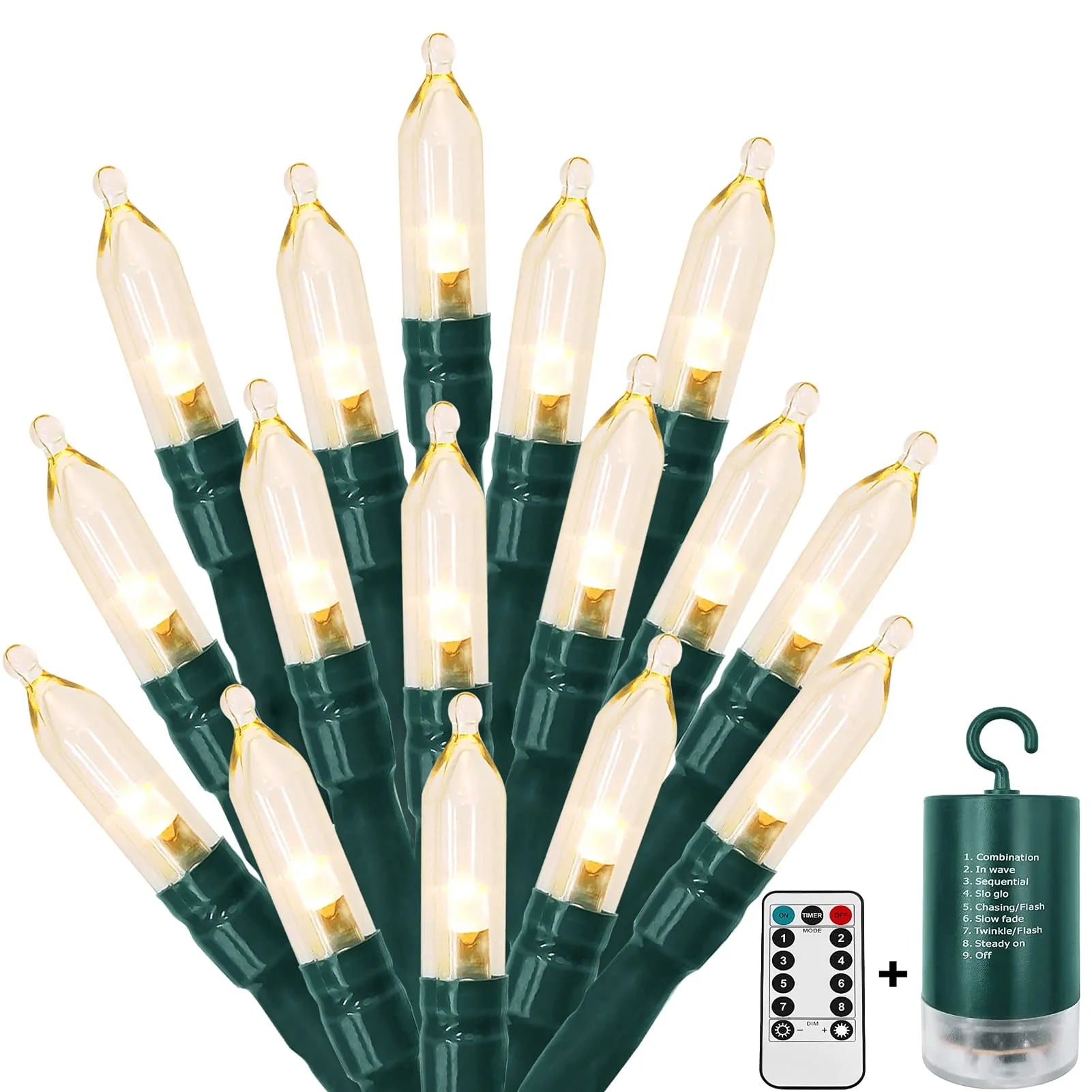 Christmas Lights, Battery Operated String Lights 100 LED 33Ft Mini Lights for Christmas Tree Wreath Party Christmas Decor, Warm White