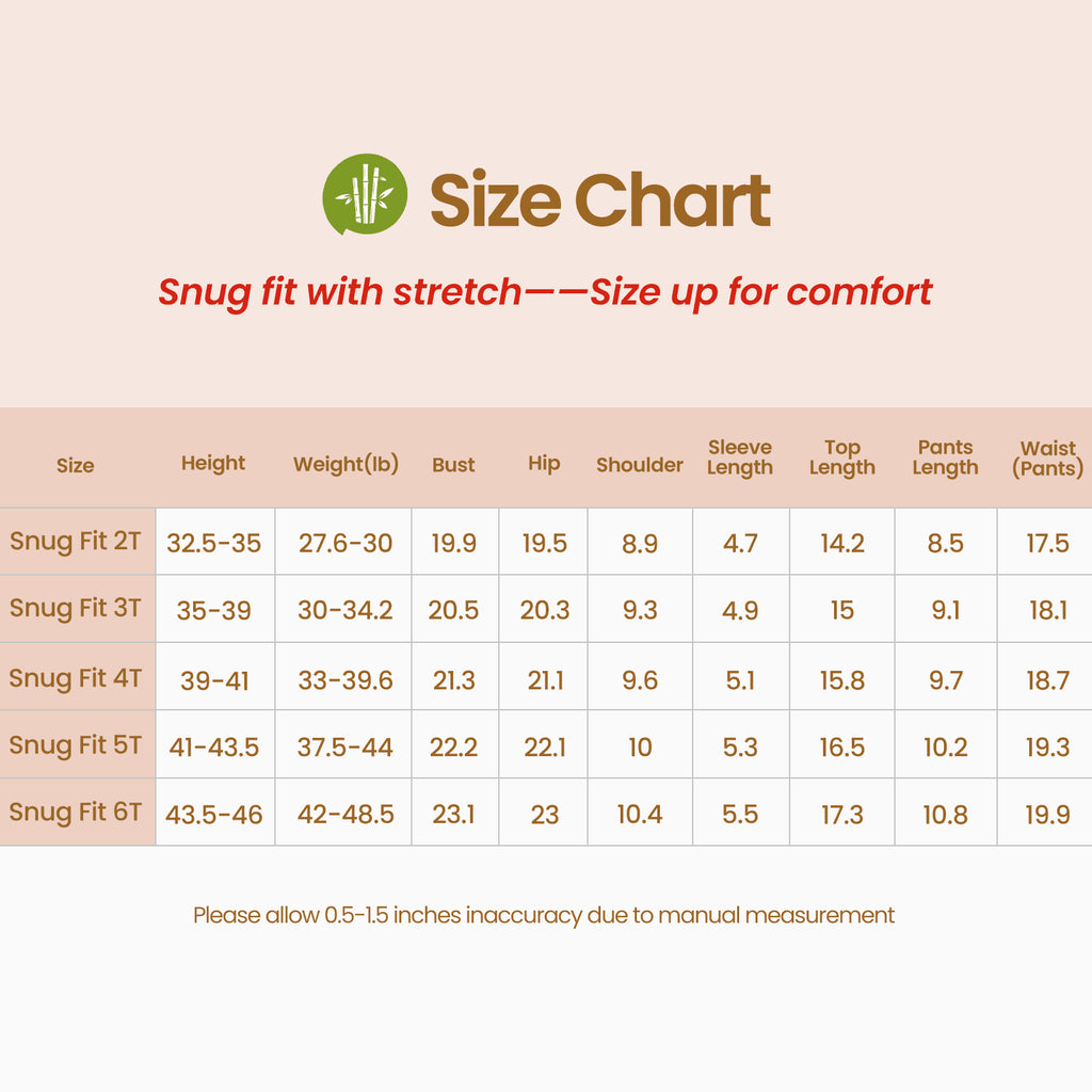 Girls Pajamas Toddler Clothes Viscose from Bamboo Kids 2-Piece Pj Set Gifts Short Sleeve Tops Pants Snug Sleepwear Sizes 6Y