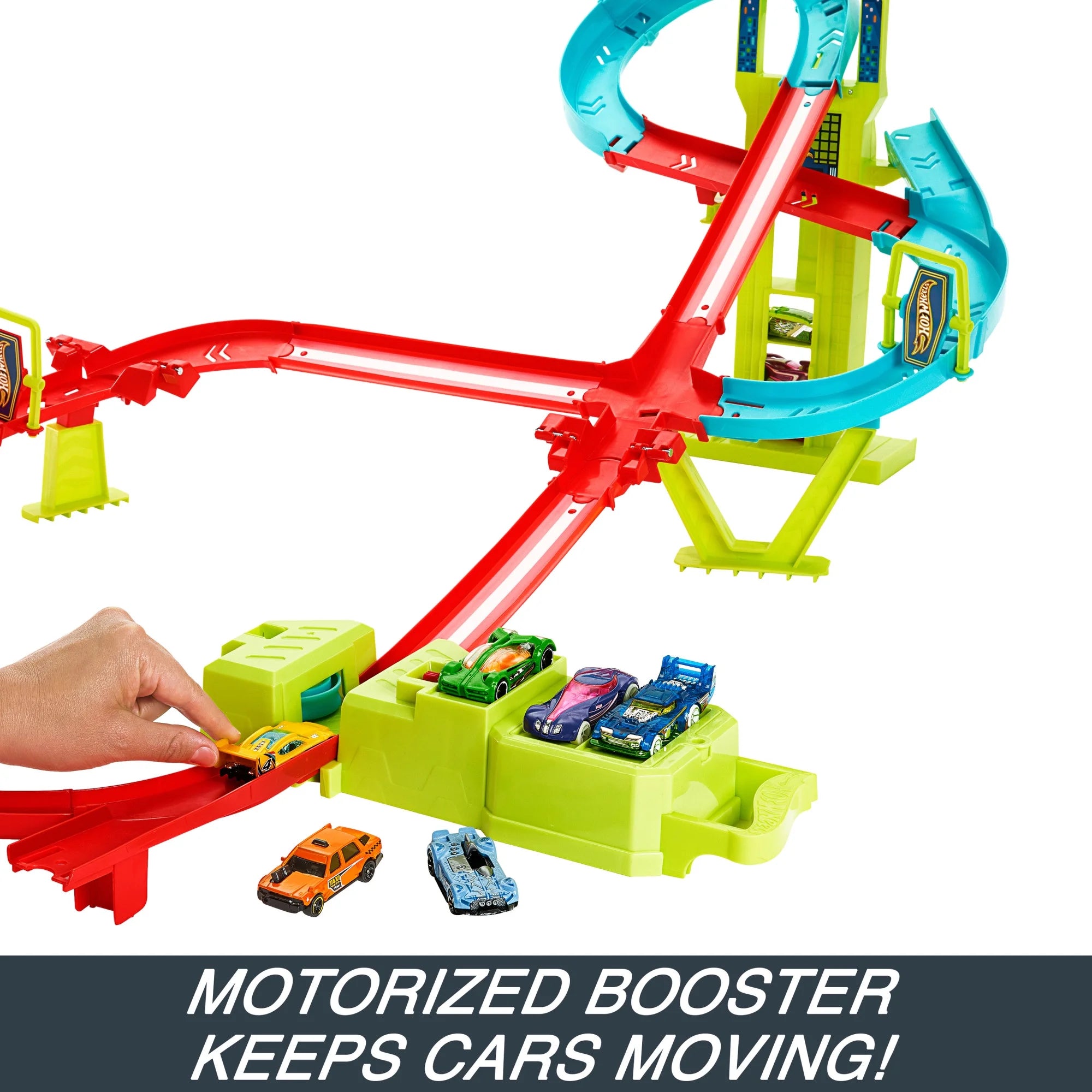 Neon Speeders Skyscraper  Track Set with Exclusive Car - Ultimate Racing Fun!