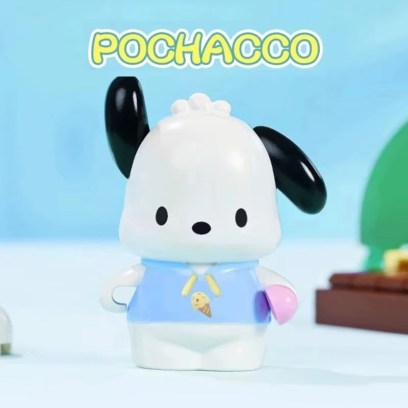 Sanrio Pochacco Building Block Pet Dog Animals Assemble Bricks Toys Children'S Education Toys Desktop Ornaments Christmas Gifts